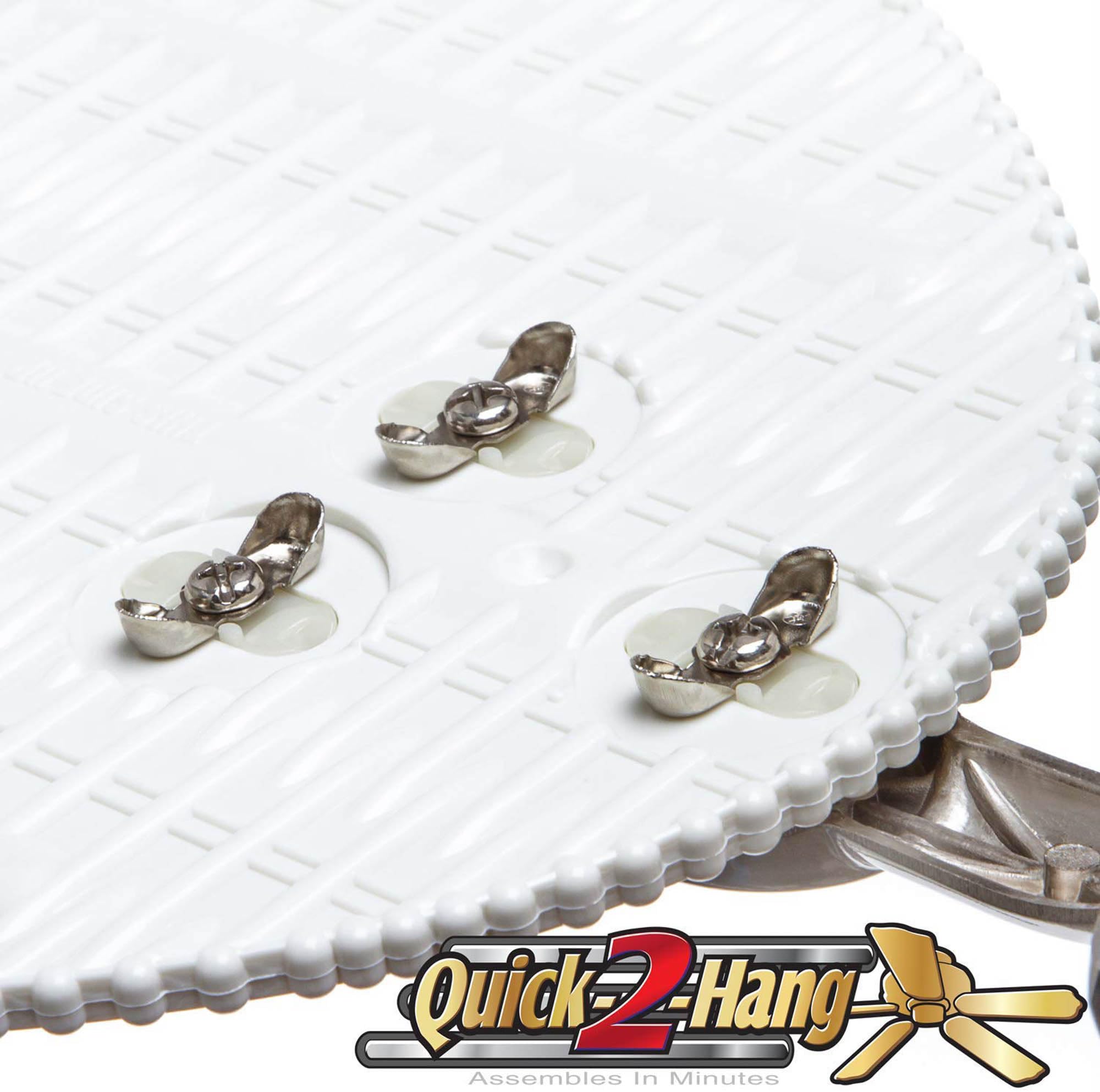 Honeywell Duval 52 Inch Indoor/Outdoor Ceiling Fan with Pull Chain - Tri-Mount 5 Blade Tropical Design, ETL Damp Rated, White (50206-01) - Perfect for Living Rooms, Bedrooms, Patios and Covered Outdoor Spaces