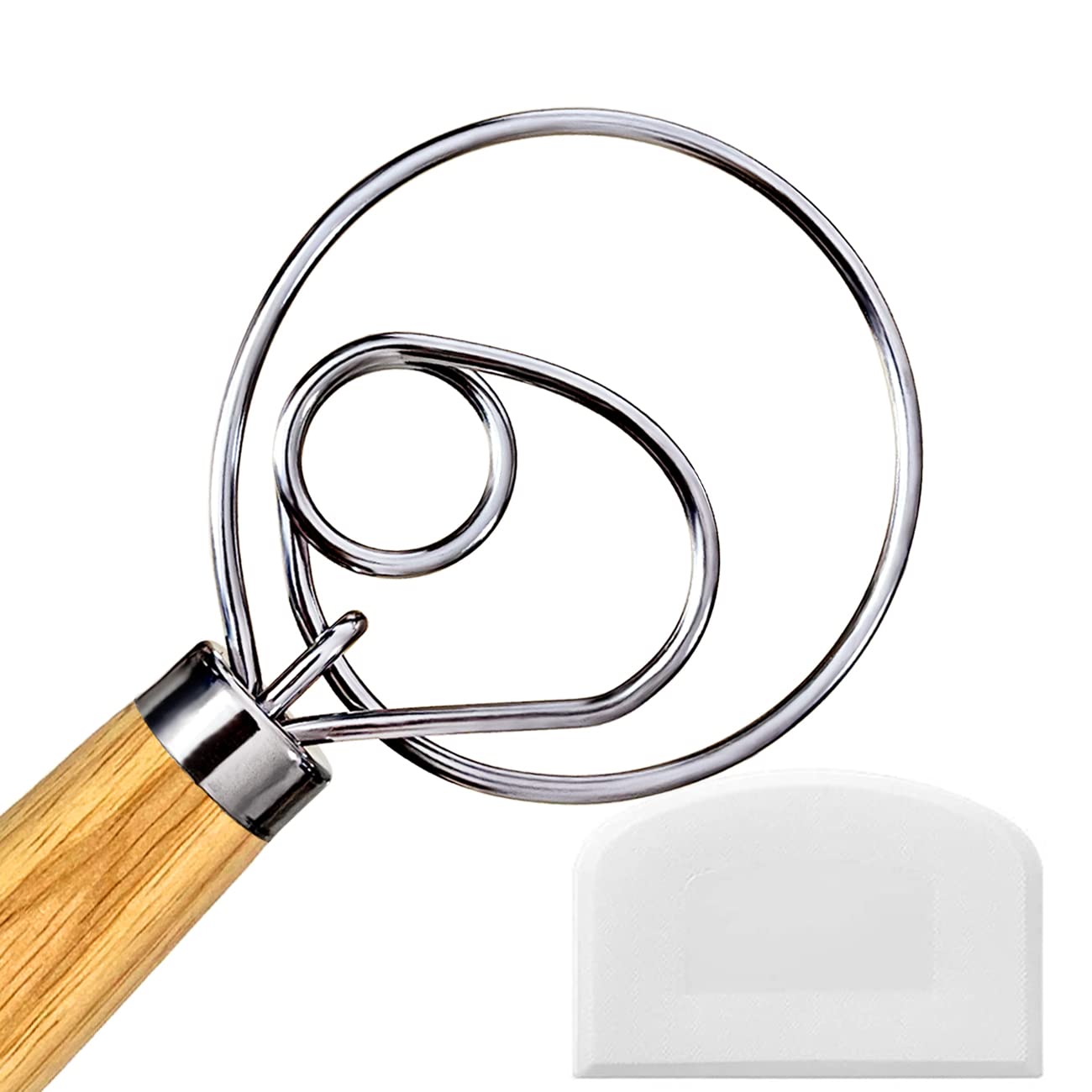 Premium Stainless Steel Danish Dough Whisk 13