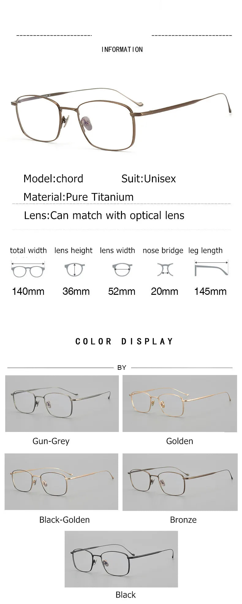 Stylish Aimee Unisex Full Rim Square Titanium Eyeglasses 914020 - Lightweight & Durable Frame for Work, Reading & Everyday Wear