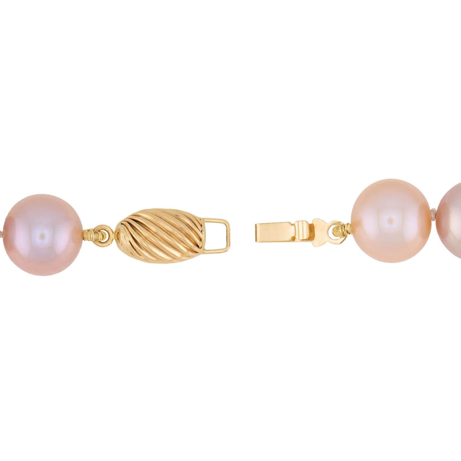 14K Gold Multicolor Pearl Necklace - 10mm Freshwater Pearls, 17 Inch Elegant Jewelry for Women, Perfect for Weddings, Parties & Special Occasions