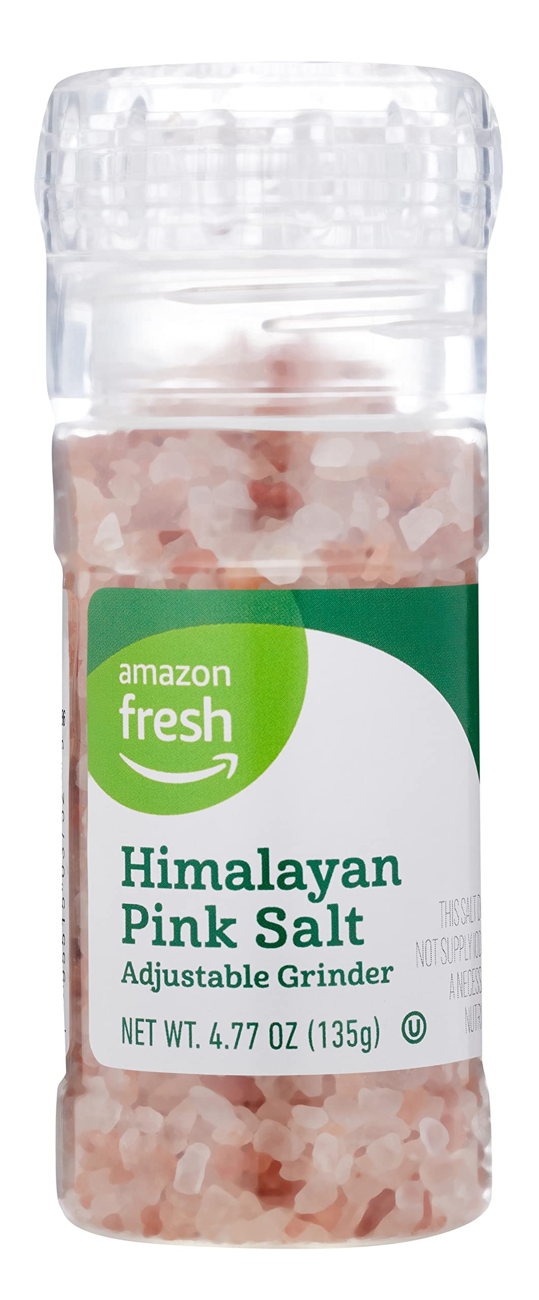 Organic Pink Himalayan Salt Grinder - 4.77 Oz, Fine Grain Gourmet Salt for Cooking, Seasoning & Healthy Meals - Perfect for Kitchen, BBQ, Steak & Salad