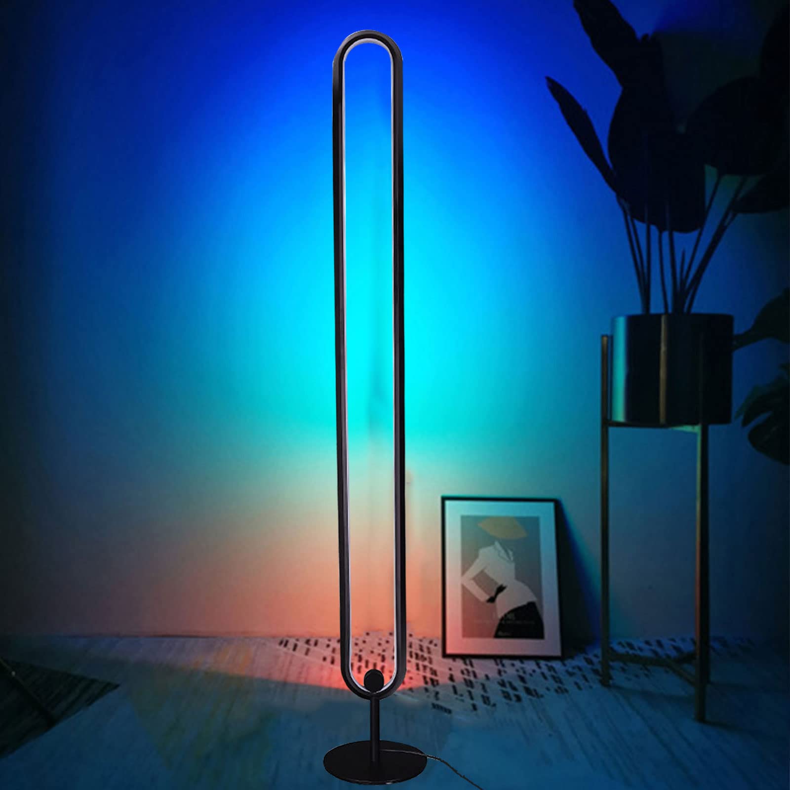 RGB Color Changing LED Floor Lamp with Bluetooth App & Remote Control - 41