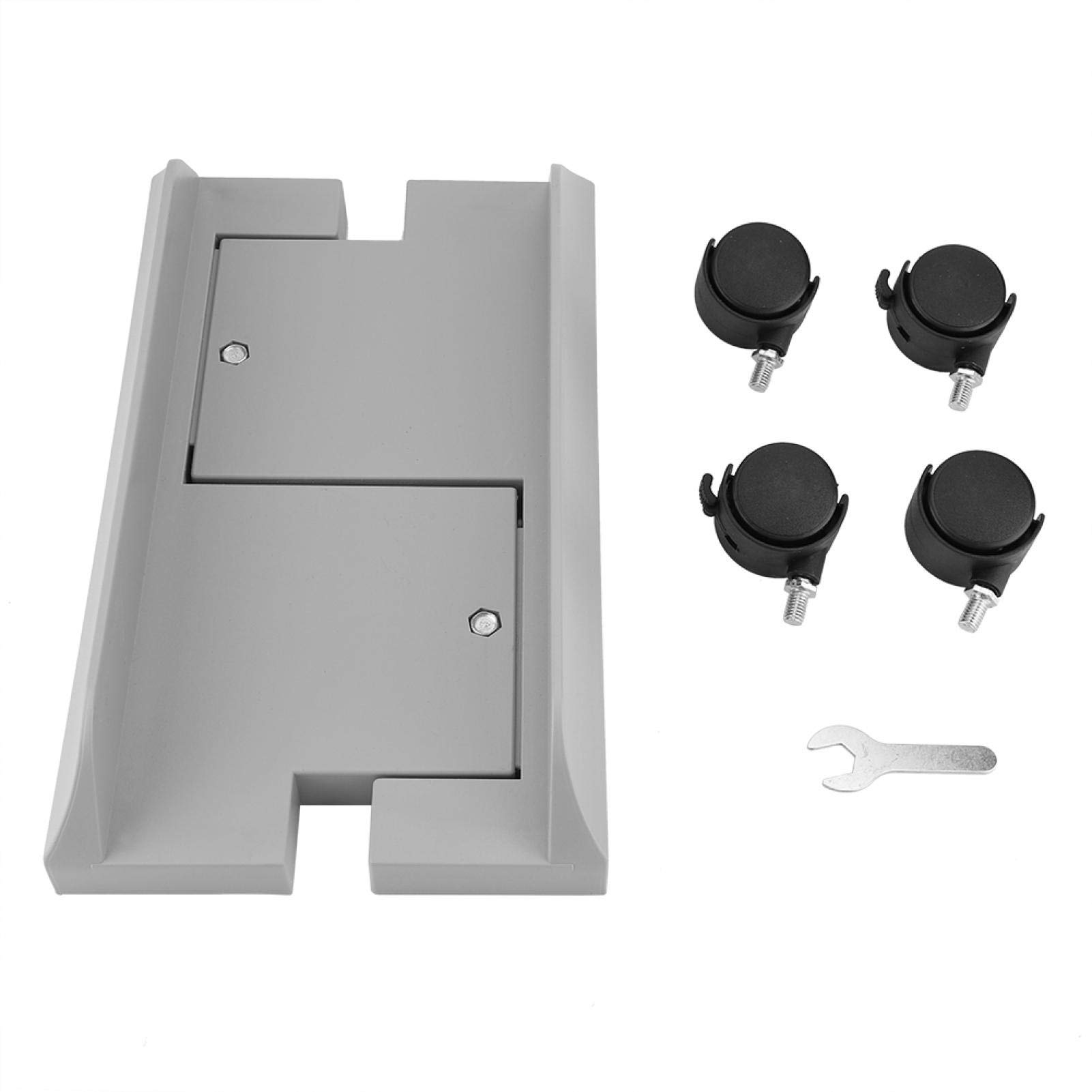 Kuuleyn Universal Computer Case Holder - Adjustable Removable PC Stand Bracket with Brake for Desktop & Tower Cases (Grey) - Perfect for Office, Gaming Setup & Home Workspace Organization