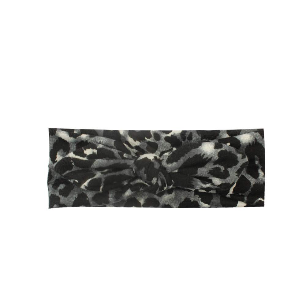 Leopard Print Baby Headbands for Girls - Soft Hair Bands & Ears Headwear for Infants, Toddler Rabbit Turban Accessories | Perfect for Newborn Care, Photo Shoots & Daily Outfits