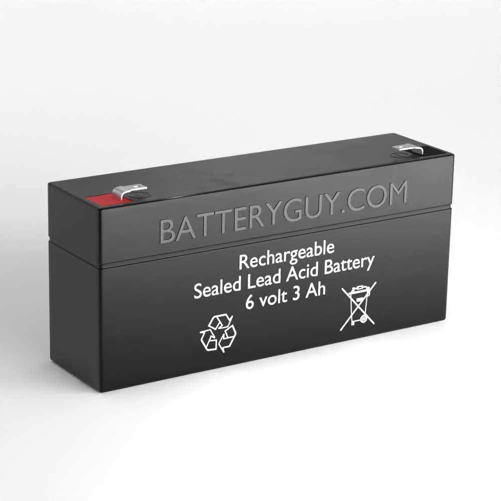 FP634 Replacement 6V 3Ah SLA Rechargeable Battery - 6 Pack for Emergency Lights, Security Systems & Power Backup (Brand Equivalent)