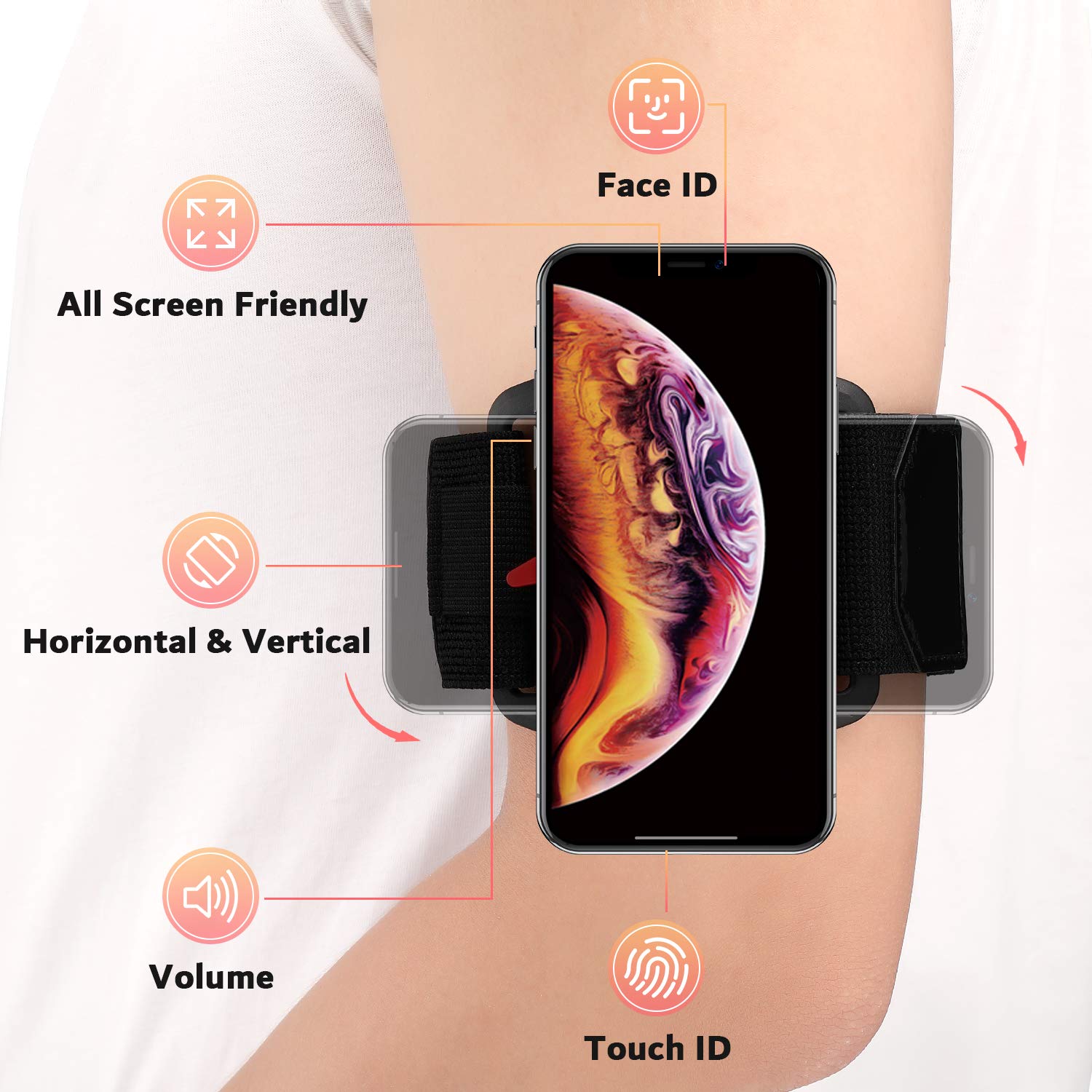 Running Phone Armband with Quick Release & Car Mount - Universal Fit for All Phones - Secure & Stable Holder for Workouts, Jogging & Driving - Perfect for Gym, Outdoor Sports & Commuting