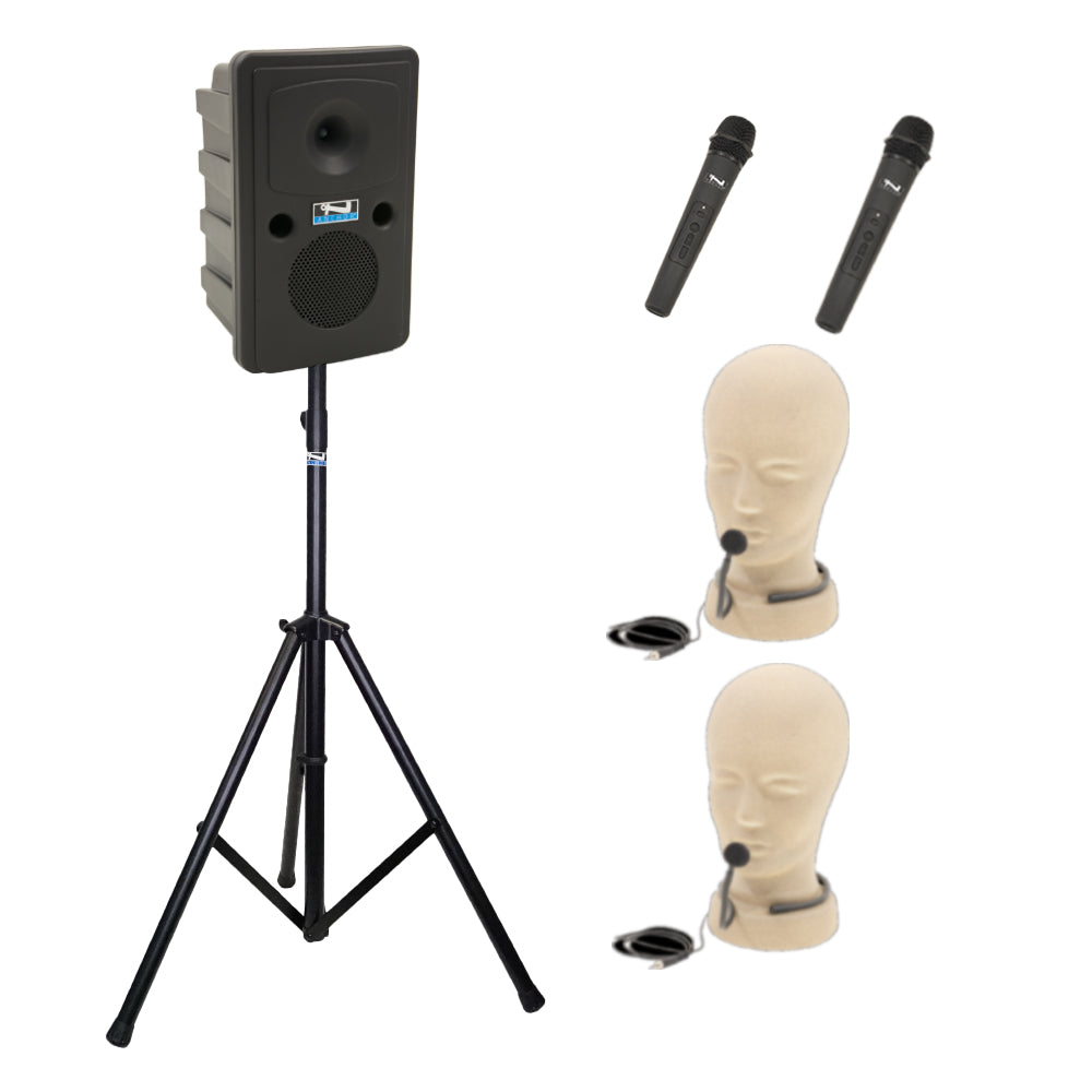 Anchor Audio Go Getter XU4 - Portable PA Speaker System with 4 Wireless Microphones | Perfect for Outdoor Events, Parties, and Public Speaking