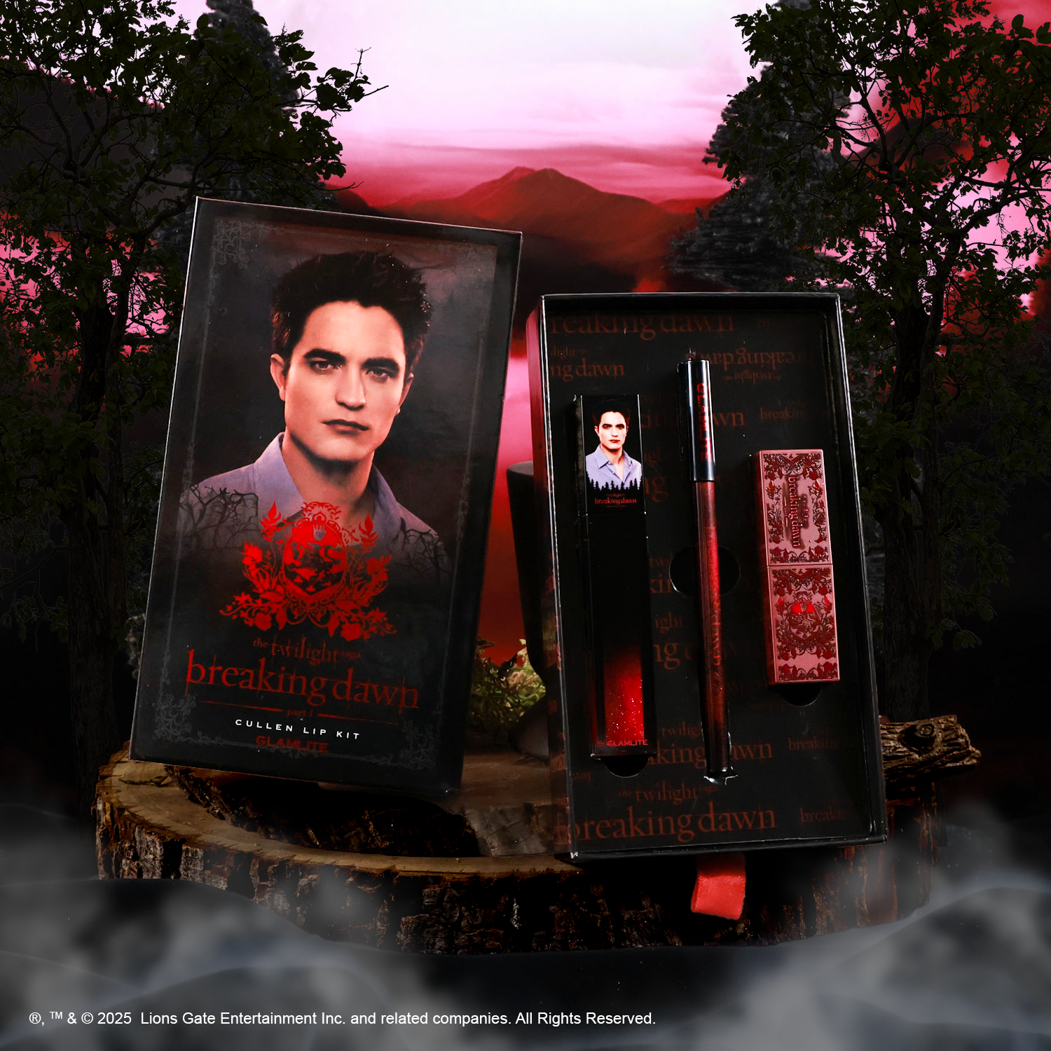 Twilight x Glamlite Cullen Lip Kit - Matte Liquid Lipstick & Lip Liner Set, Vegan & Cruelty-Free Makeup for Everyday Wear, Date Night & Special Occasions