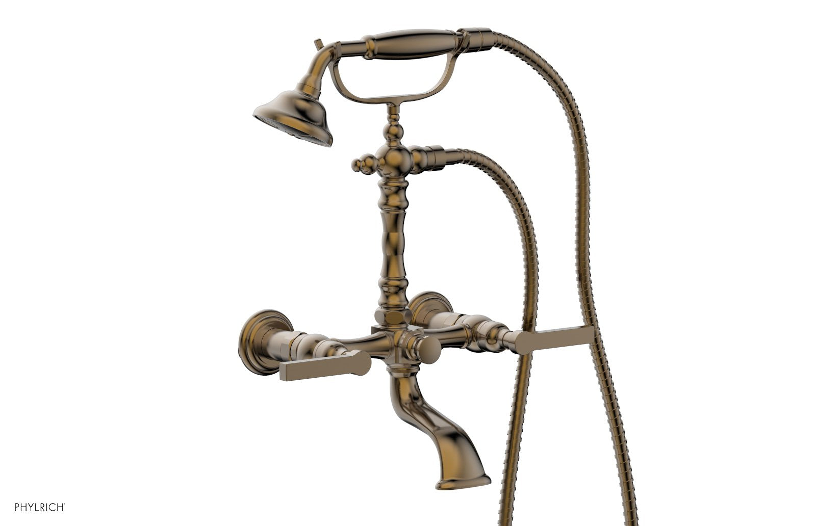 HEX MODERN K2393 21 Exposed Tub & Hand Shower with Lever Handle - Chrome Finish Bathroom Fixture for Modern Home Renovation | Perfect for Master Bath, Guest Bath & Spa-Like Shower Experience