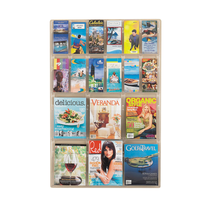 12-Pack Clear Acrylic Pamphlet & Magazine Display Stand - Perfect for Retail Stores, Libraries, and Office Reception Areas