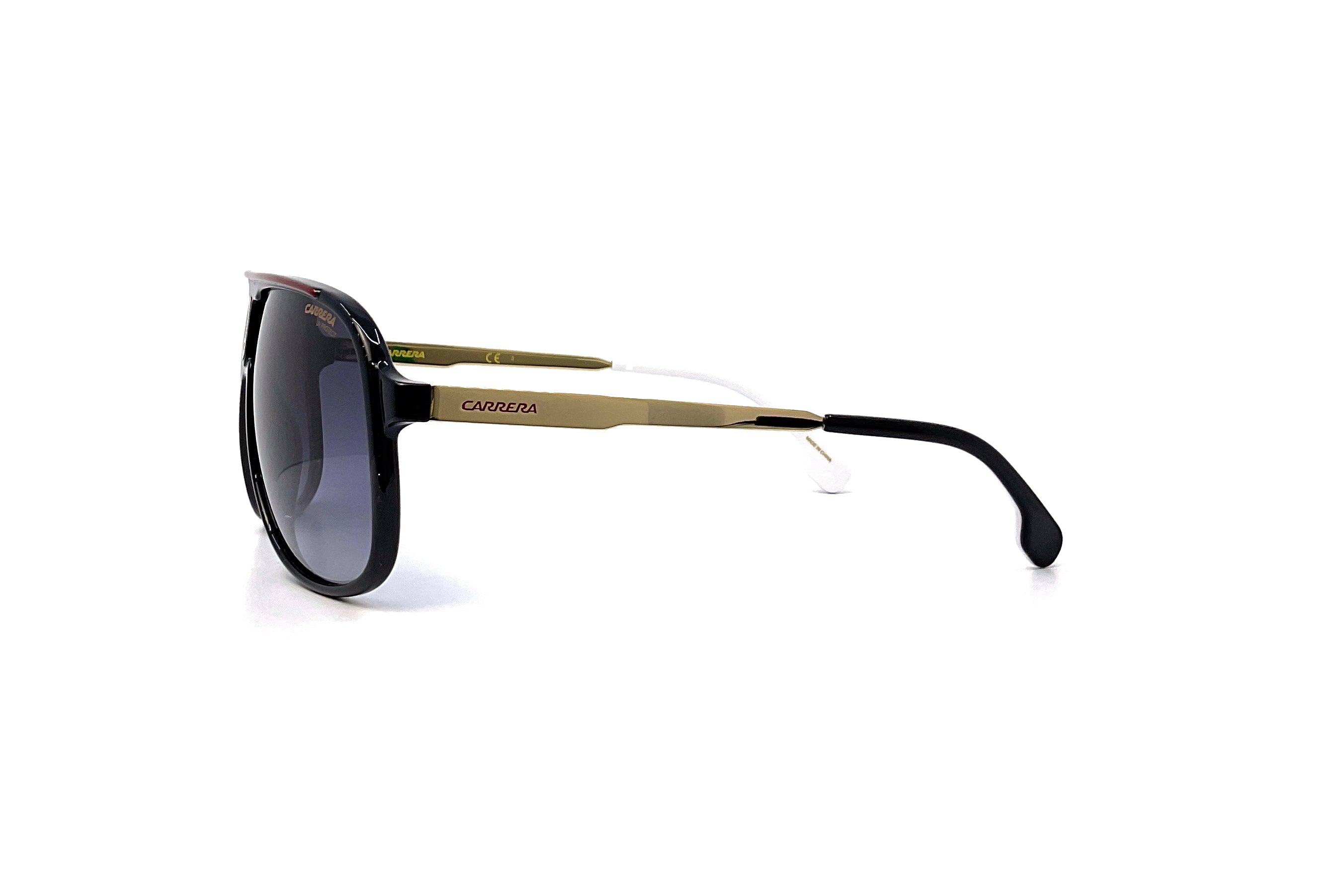 Carrera 1007/S Black Sunglasses for Men & Women - UV Protection, Polarized Lenses, Fashionable Driving Shades - Perfect for Outdoor Sports, Beach, and Road Trips