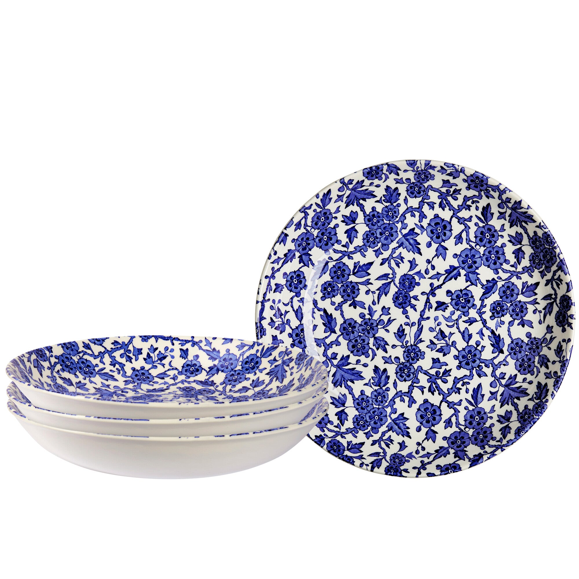 Burleigh Blue Arden Dinnerware Set - Elegant Ceramic Plates, Bowls & Mugs for Fine Dining & Home Entertaining