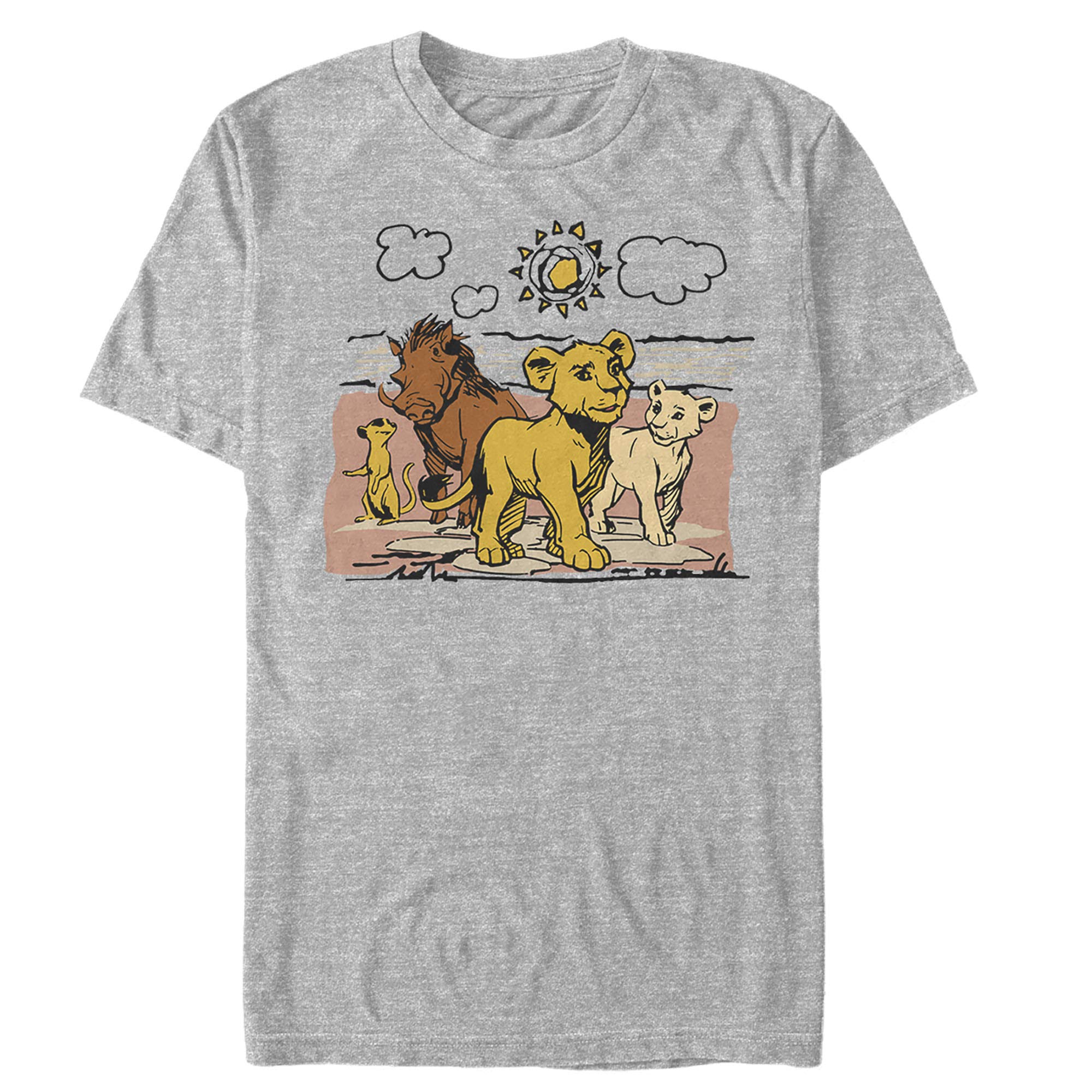 Men's Lion King Best Friends Cartoon Graphic T-Shirt - Cool Disney Movie Tee for Casual Wear, Gifts & Fan Apparel