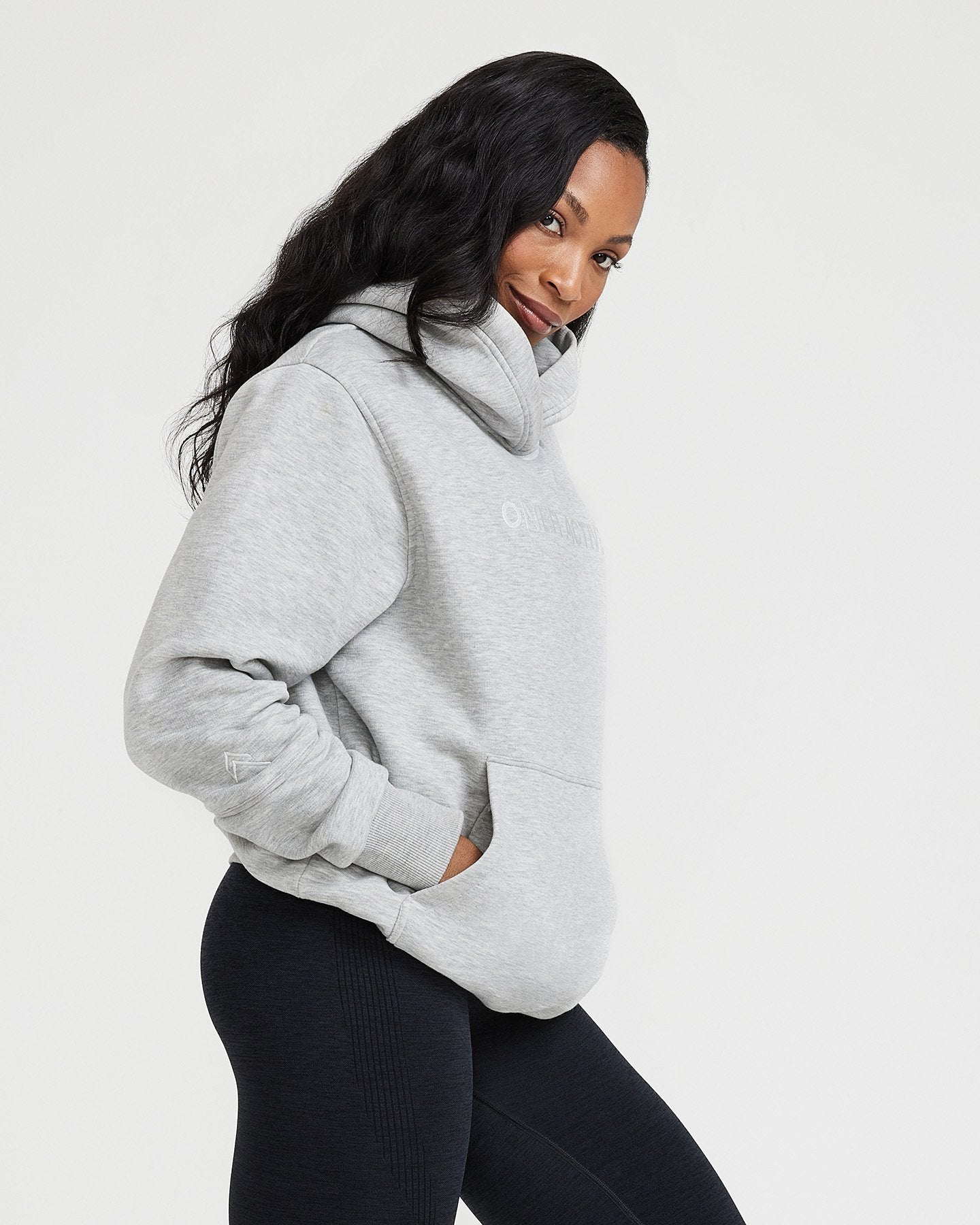 Classic Lounge Oversized Hoodie for Women & Men | Soft Fleece Silver Marl Pullover | Cozy Winter Wear, Casual Outfit, Loungewear, Street Style Fashion