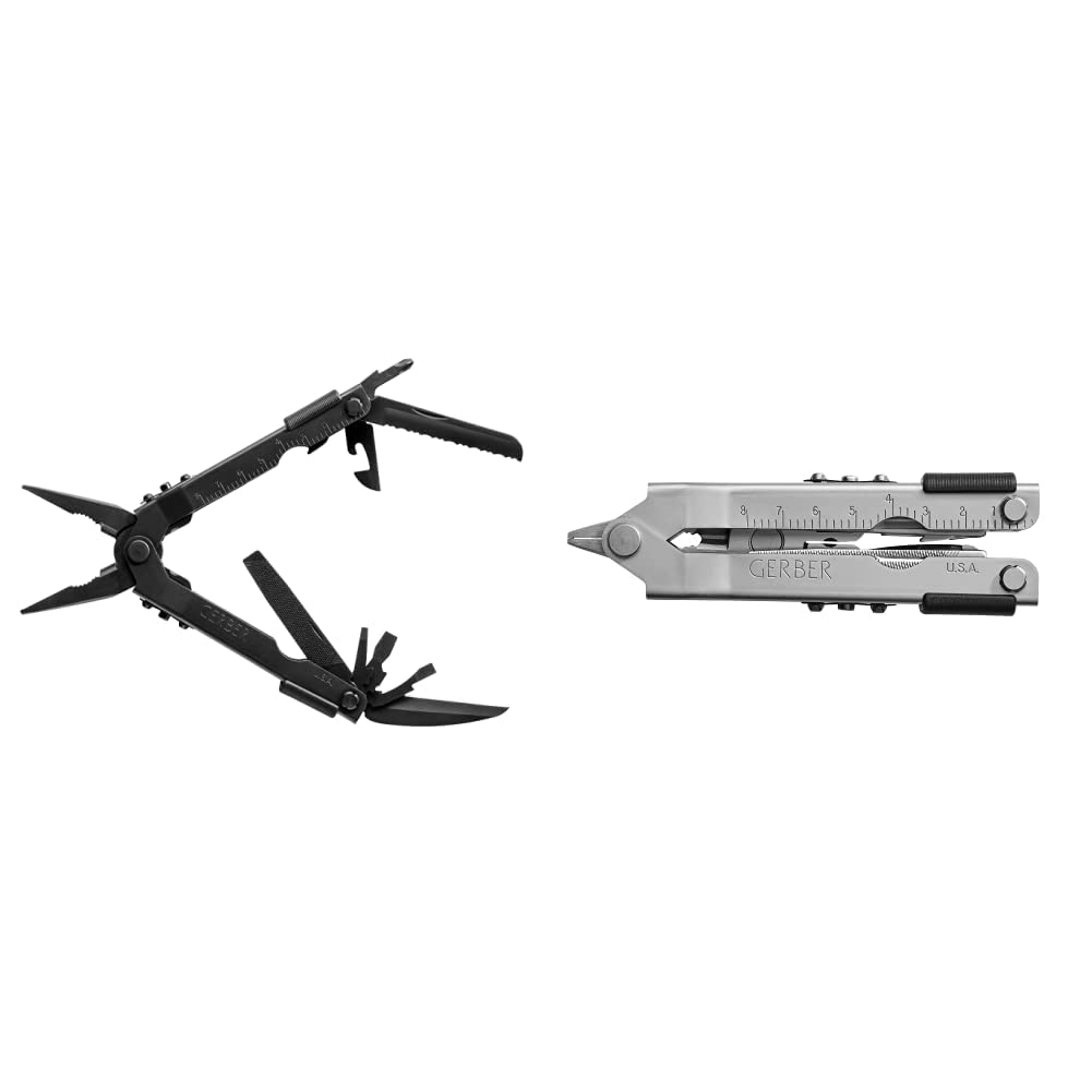 Gerber Gear MP600 Needle Nose Pliers Multitool - Black & Stainless Steel Multi-Plier for Camping, Hiking, DIY & Emergency Repairs