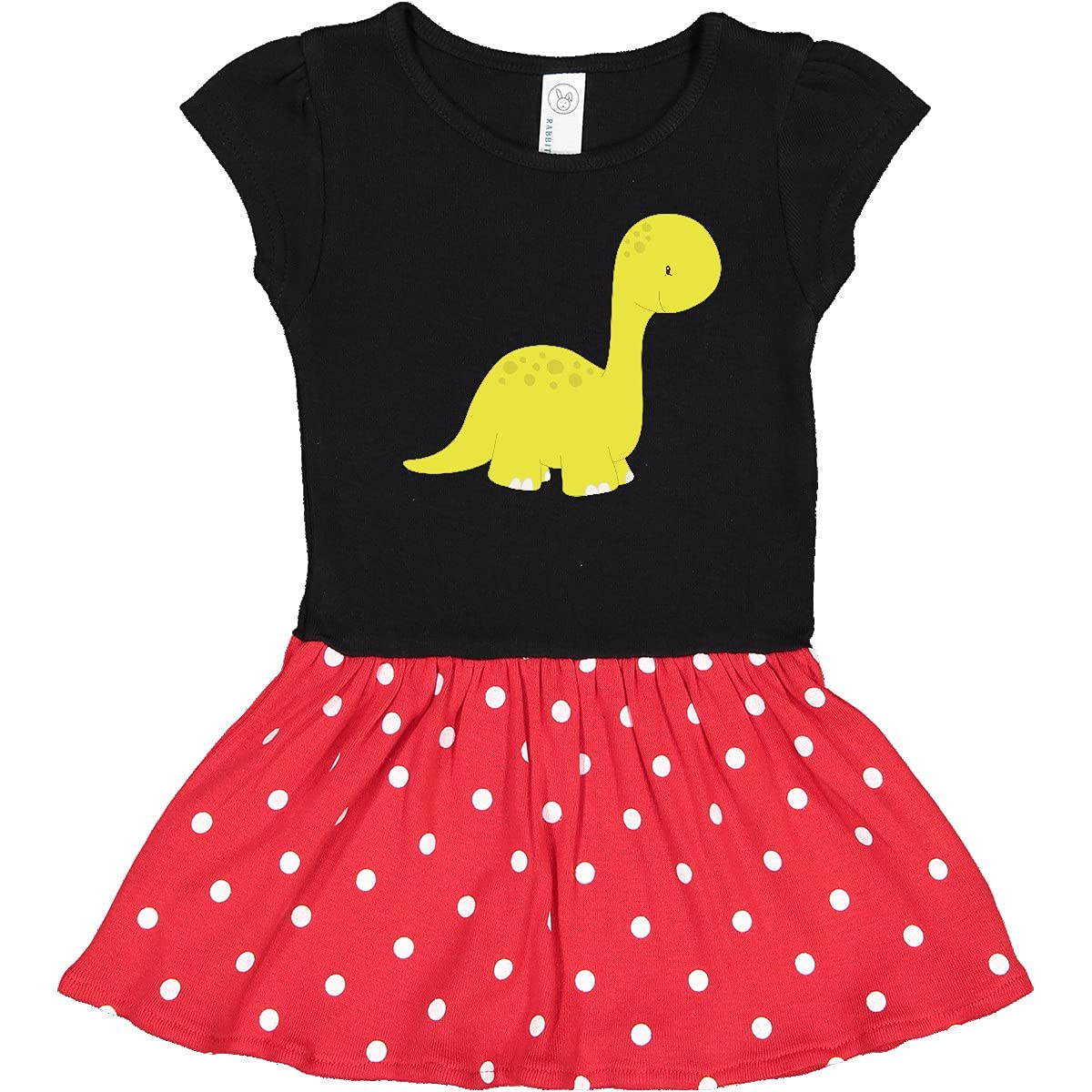 Inktastic Adorable Dinosaur Print Baby Dress - Cute Brontosaurus & Dino Themed Outfit for Infants & Toddlers | Perfect for Birthday Parties, Photo Shoots & Casual Wear
