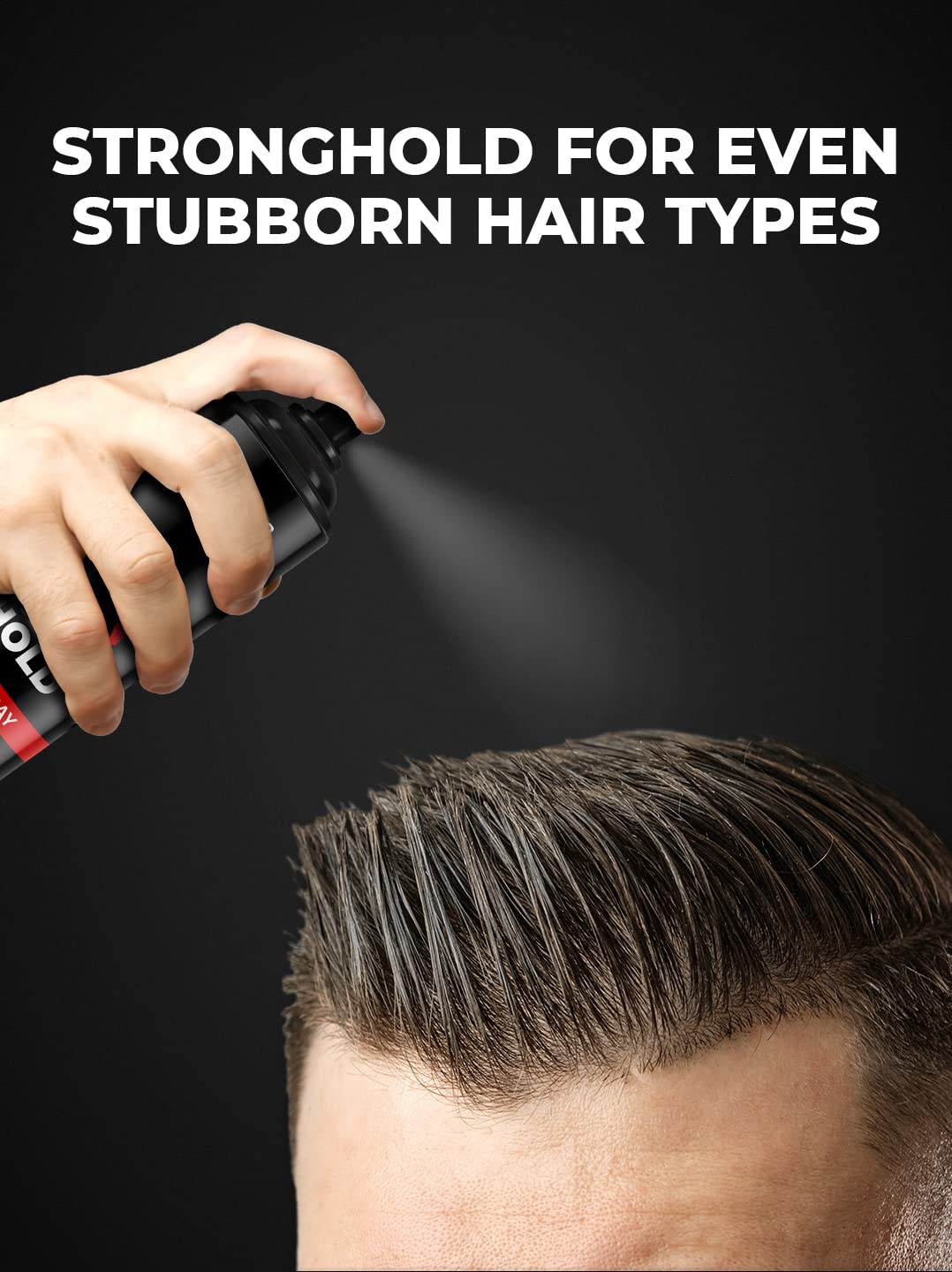 Beardo Strong Hold Hair Spray for Men - 192ml | Long Lasting Hair Styling & Setting Spray with Natural Shine | Perfect for Daily Use, Special Occasions & Professional Styling