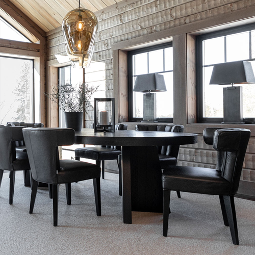 Trent Extension Dining Table - Black | Expandable Modern Dining Table for Small Spaces | Perfect for Apartments, Dining Rooms & Entertaining Guests