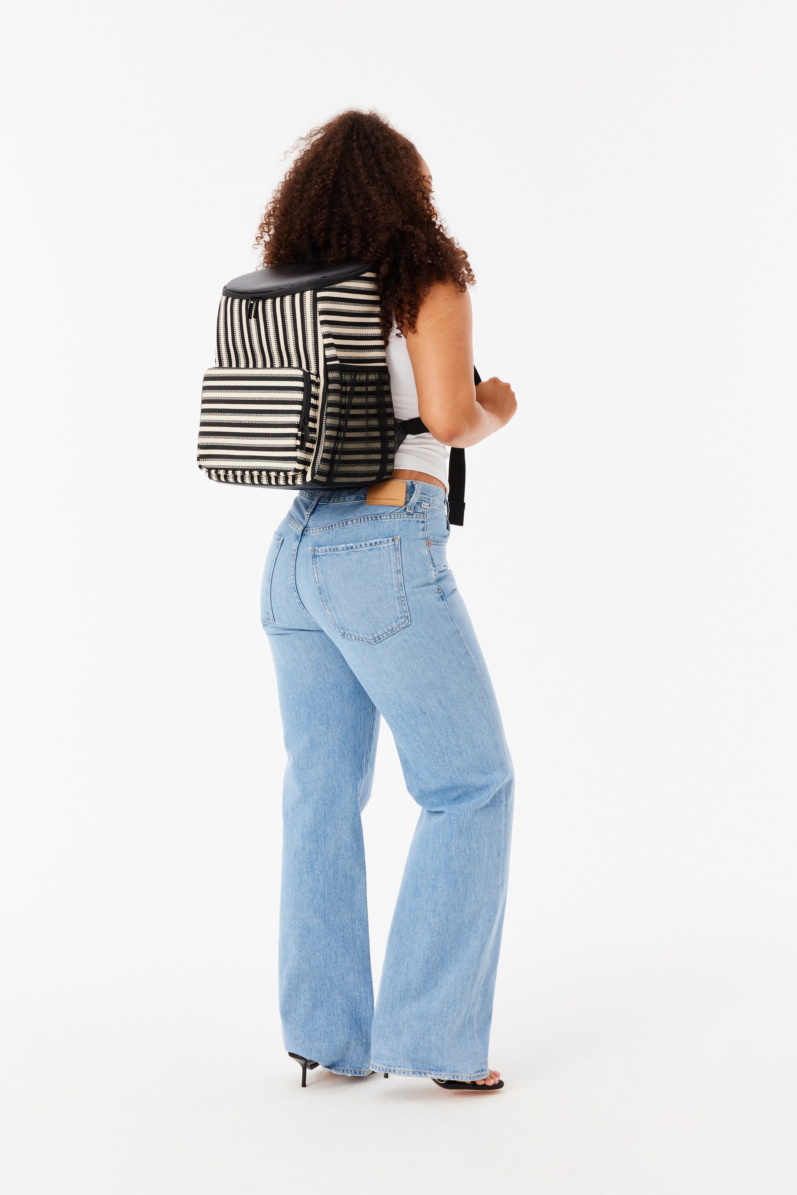 Premium Black Stripe Backpack Cooler - Insulated Leakproof Lunch Bag for Hiking, Camping & Beach Outings - Perfect for Picnics, Work & Outdoor Adventures