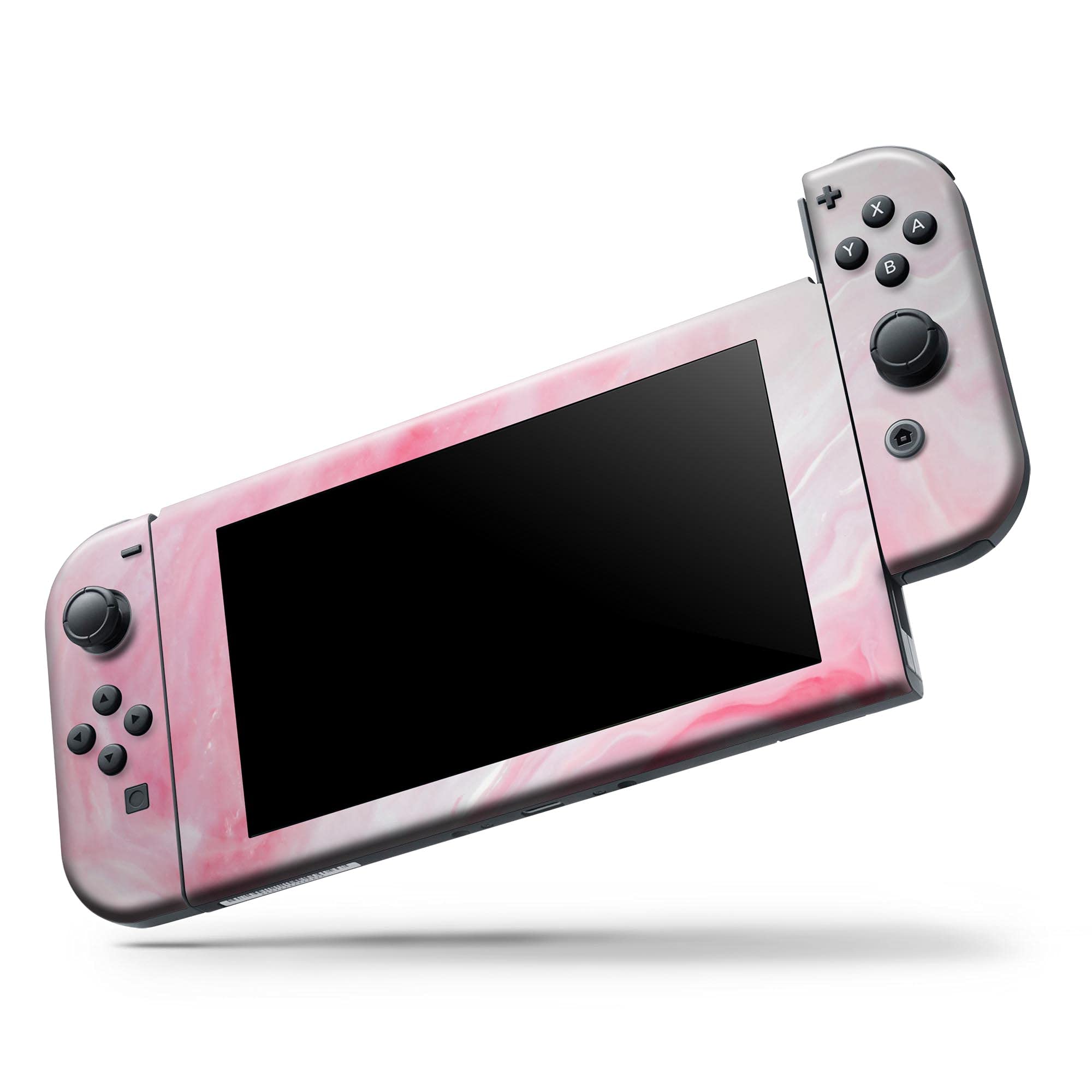 Nintendo Switch Pro Controller Skin - Scratch-Resistant Removable Vinyl Wrap Cover in Marbleized Pink Paradise V6 - Protective Decal for Gaming & Travel