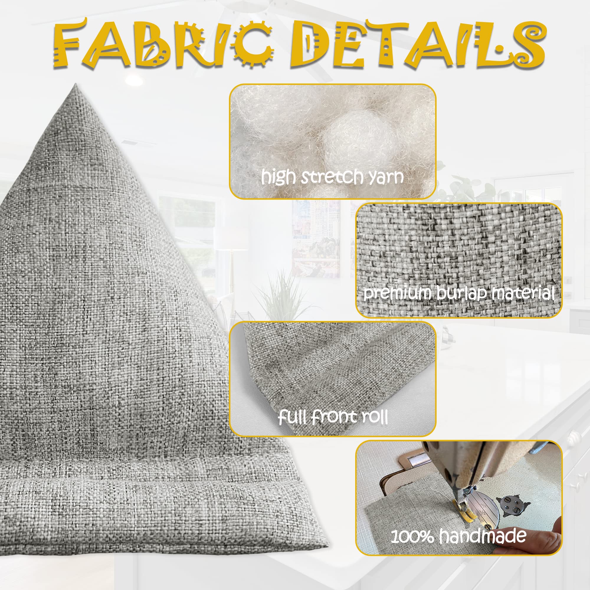 Soft Fabric Bean Bag Phone Holder - Universal Stand for All Smartphones & Mini Tablets | Handmade Desk Cushion Pad (Light Grey) - Perfect for Office, Home, Bedside & Travel Use