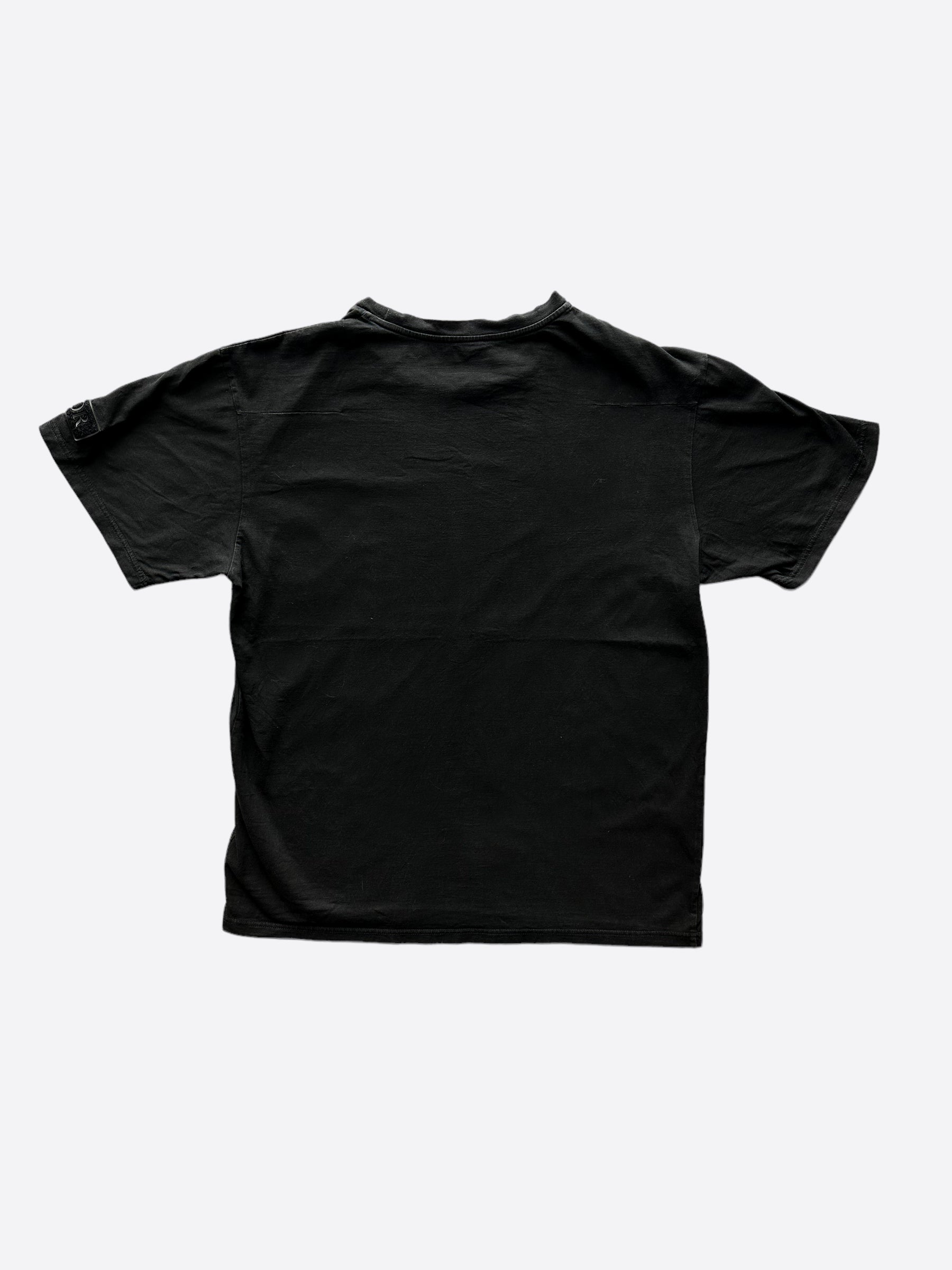 Dior Black Arm Patch T-Shirt for Men - Stylish Designer Tee for Casual Wear & Street Fashion