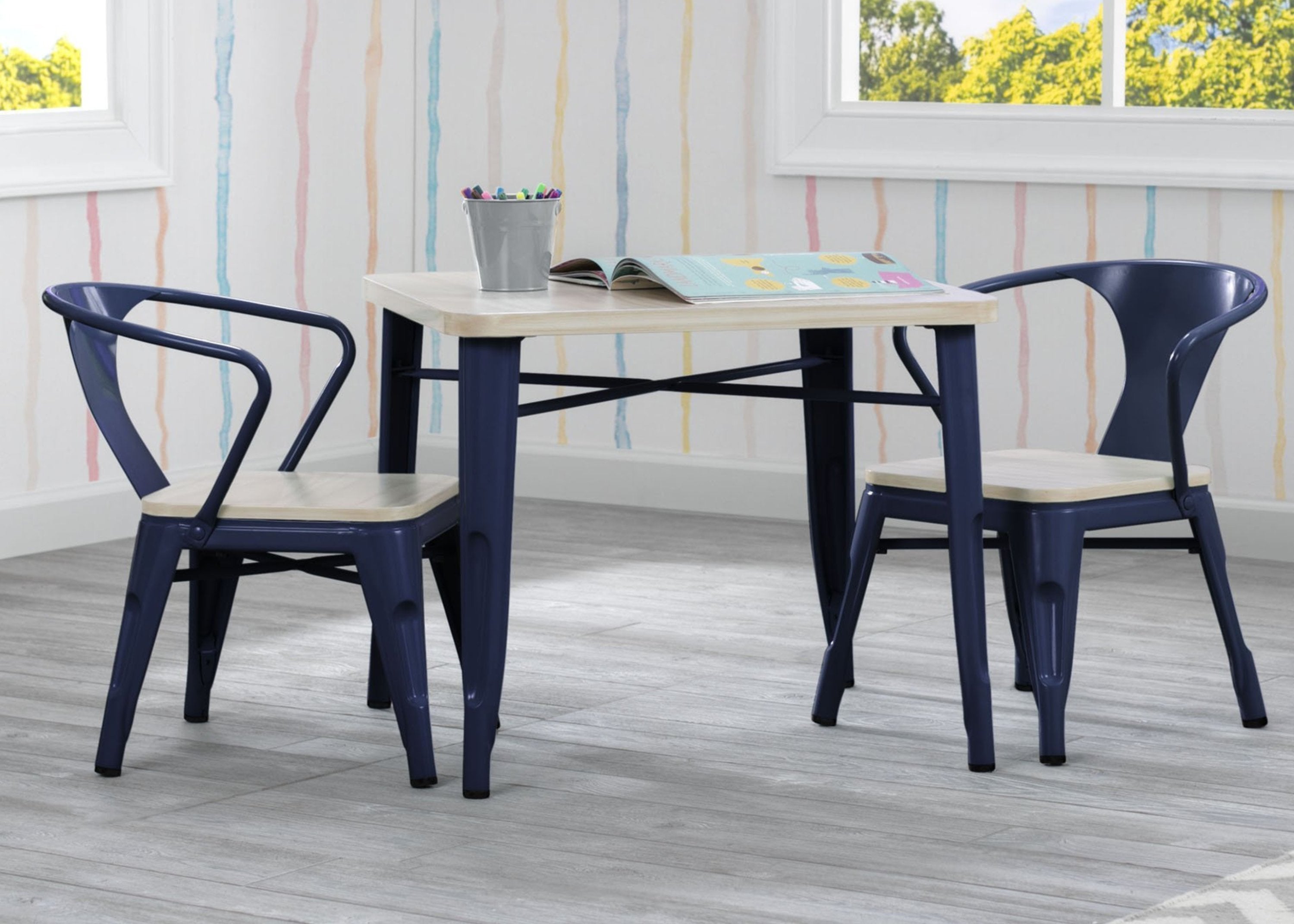 Bistro Kids Play Table - Adjustable Height Activity Table for Toddlers & Children - Perfect for Playroom, Classroom, and Home Learning Activities