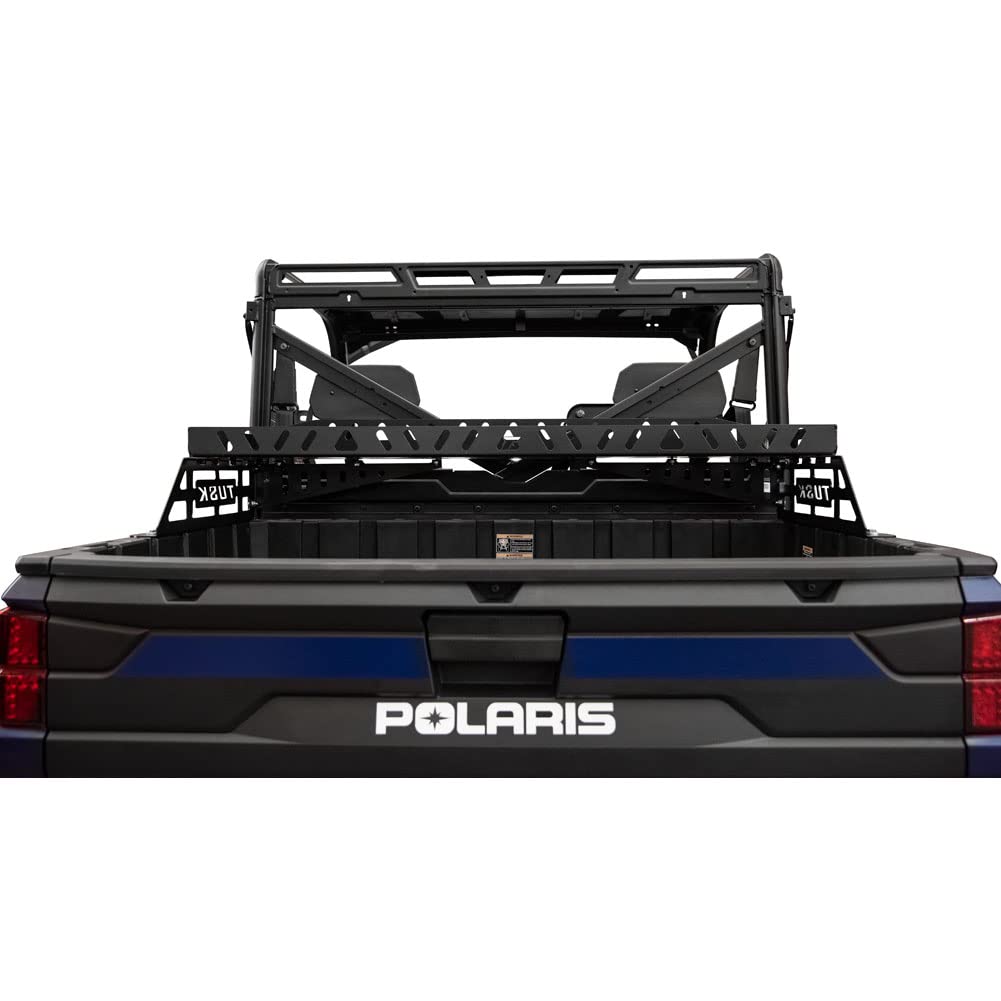 Tusk Cargo Rack - Black Powder Coated - Fits Polaris Ranger Crew XP 1000 (2017-2025), Ranger 1000 (2022-2025), Ranger XP (2022-2025) - Heavy Duty Utility Rack for Off-Road ATV Accessories & Hunting Gear Storage