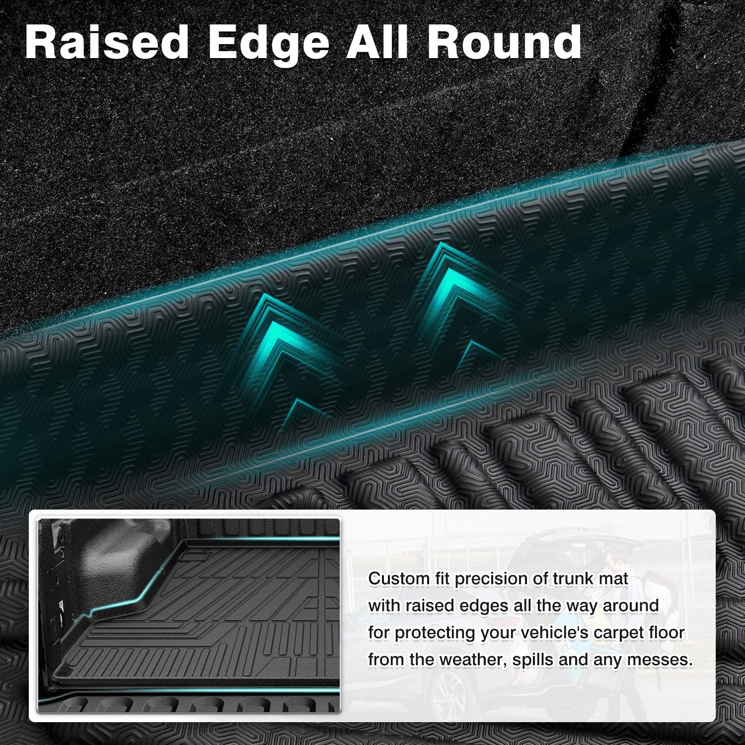 2022-2024 Ford Maverick Truck Bed Mat & Tailgate Mat Set - All Weather Bed Liner Accessories for Pickup Trucks | Perfect for Hauling, Camping & Outdoor Adventures
