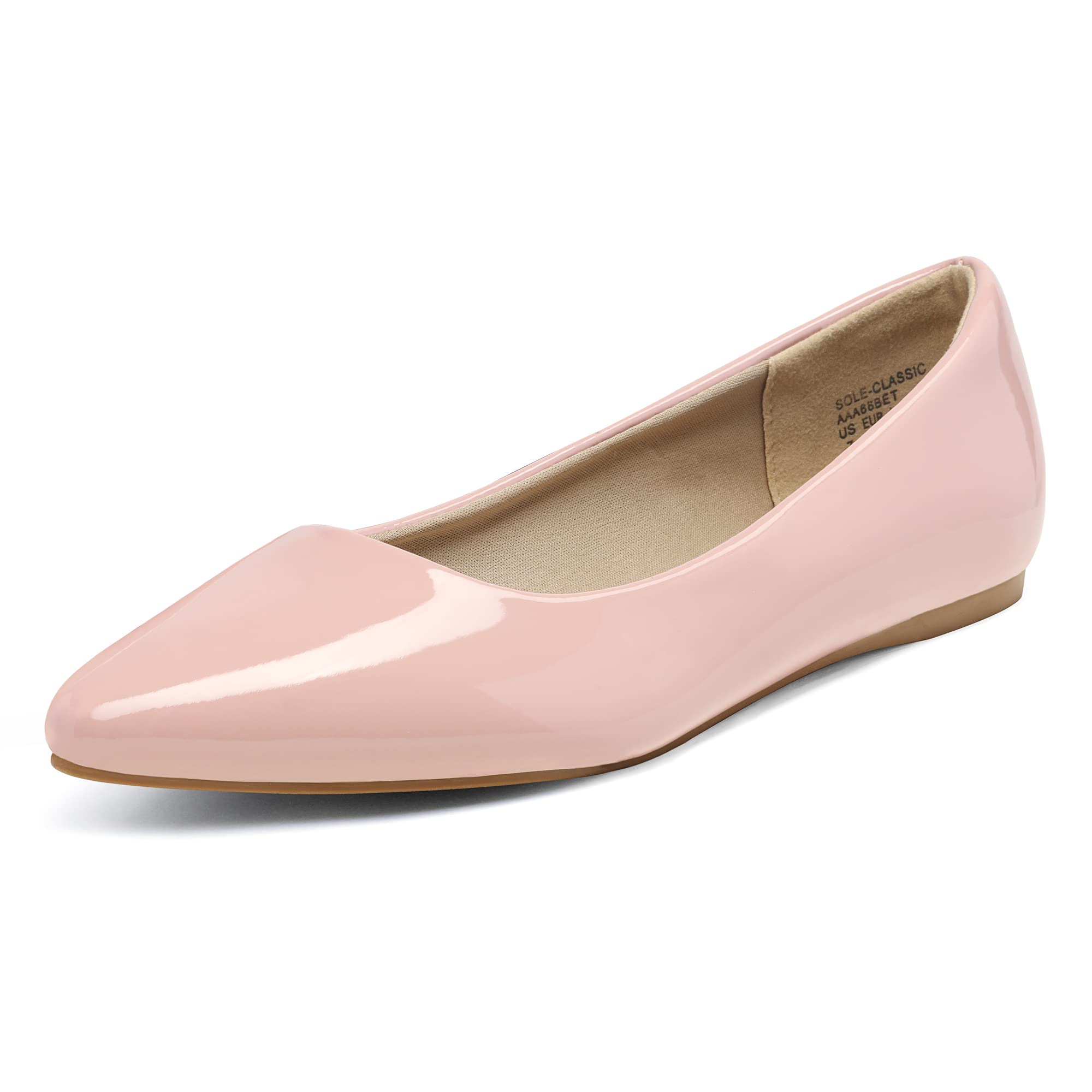 DREAM PAIRS Women's Pointed Toe Ballet Flats - Comfortable Soft Slip On Casual Shoes for Work, Walking & Everyday Wear