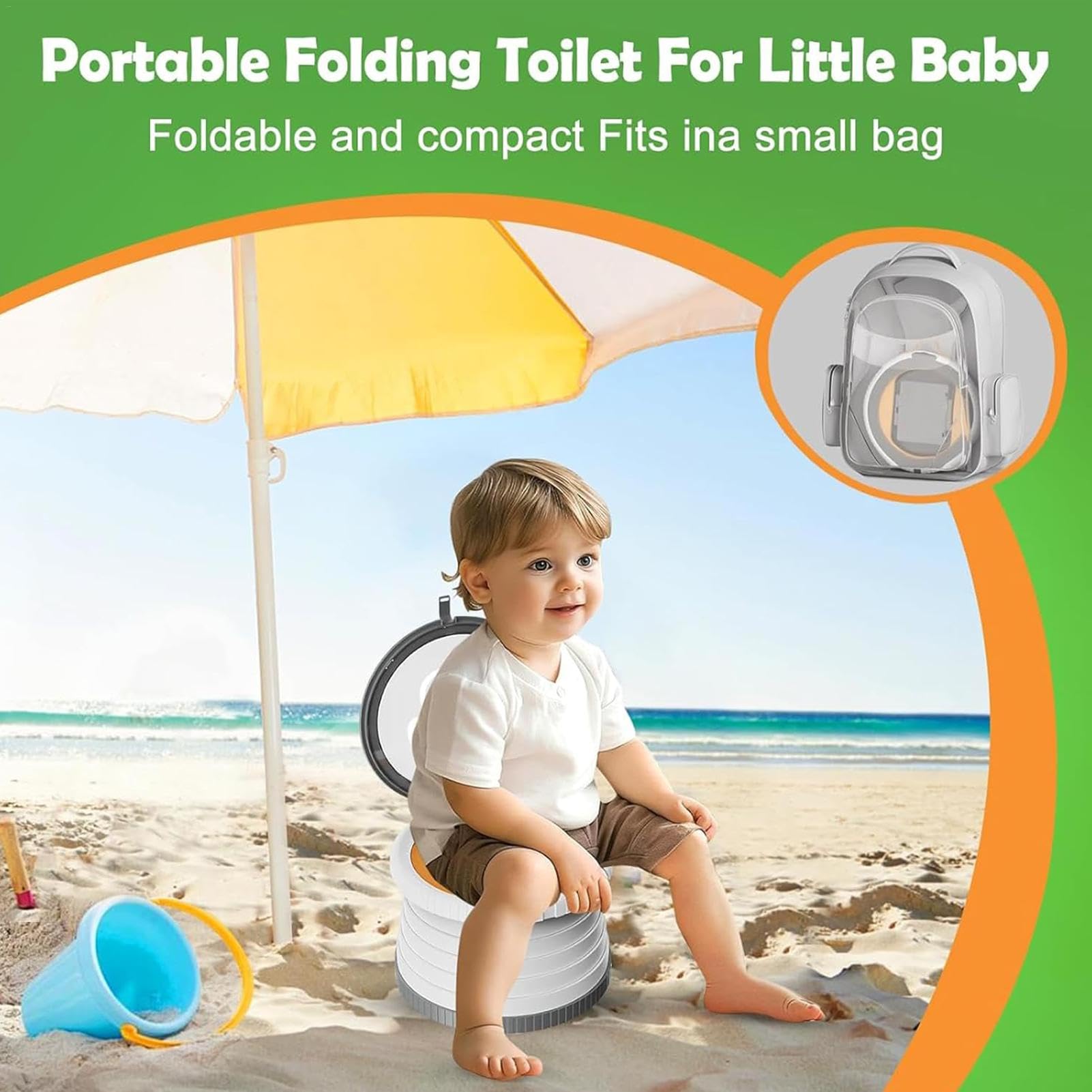 Foldable Portable Travel Potty for Toddlers - Lightweight & Strong Car Potty with Travel Bags for Boys & Girls | Perfect for Road Trips, Camping & Outdoor Adventures