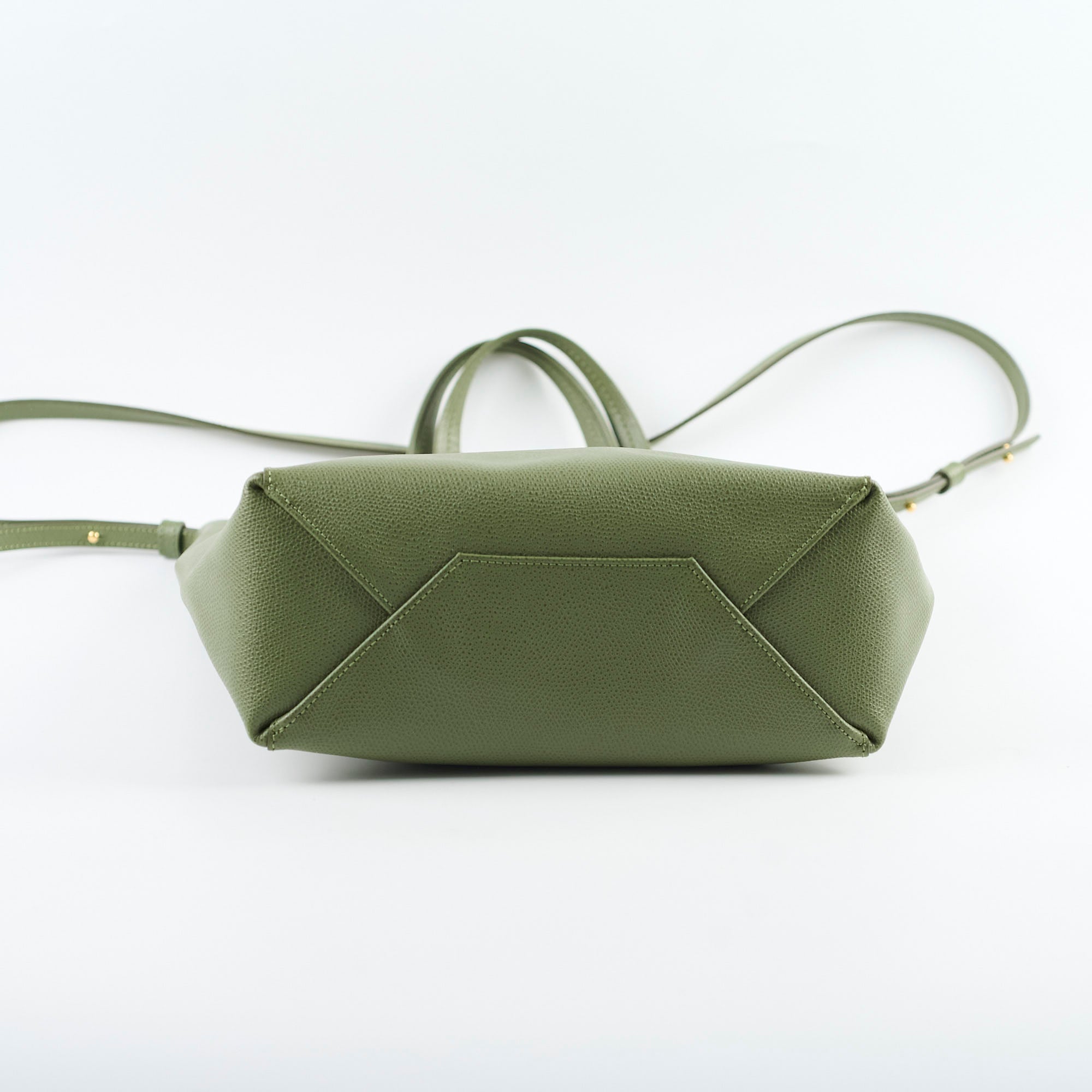 Celine Green Leather Tote Bag with Adjustable Strap - Stylish Handbag for Women, Work, Travel & Everyday Use