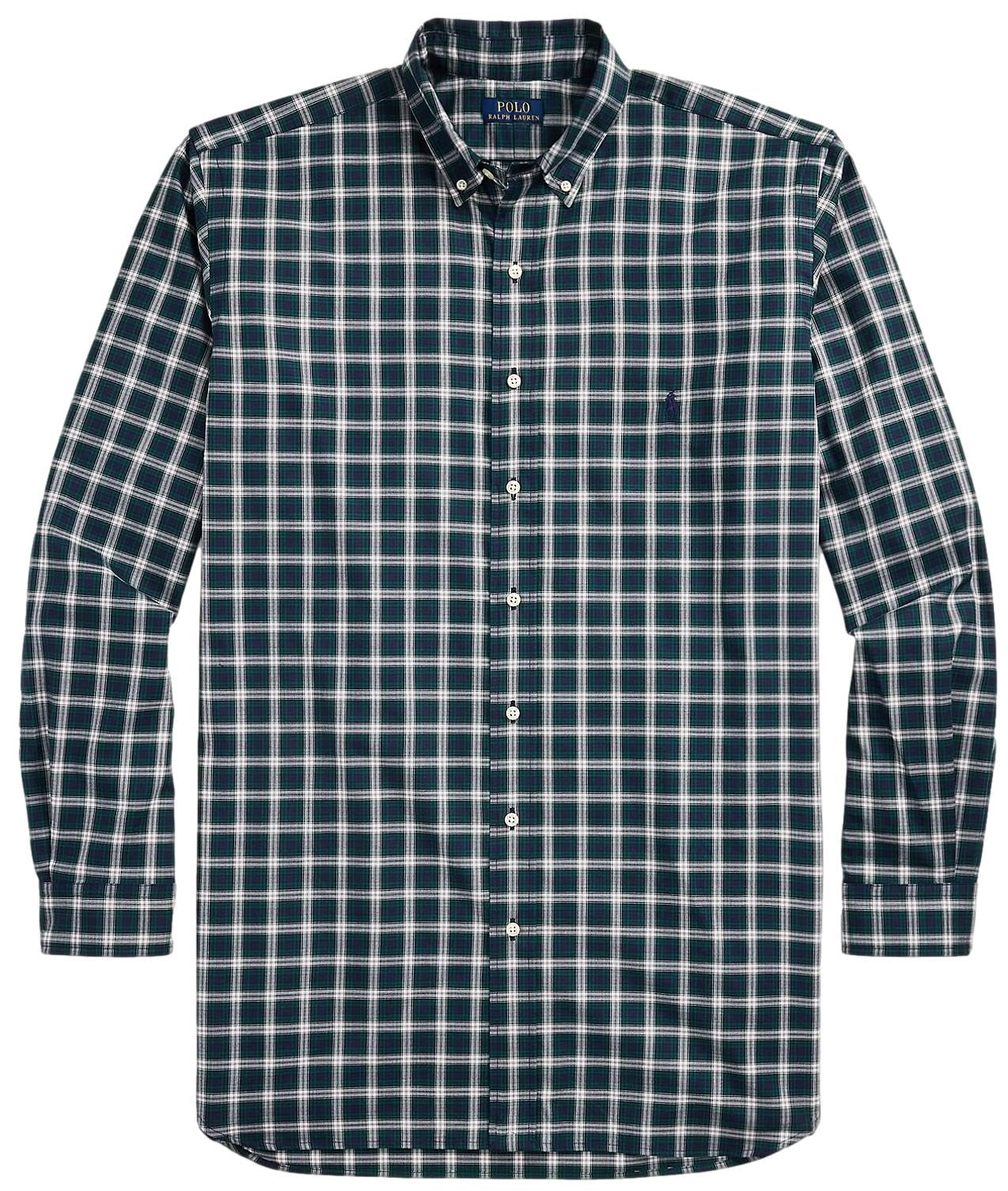 POLO RALPH LAUREN Men's Big & Tall Long Sleeve Oxford Button-Down Shirt - Classic Casual Wear for Office, Business & Everyday Outfits