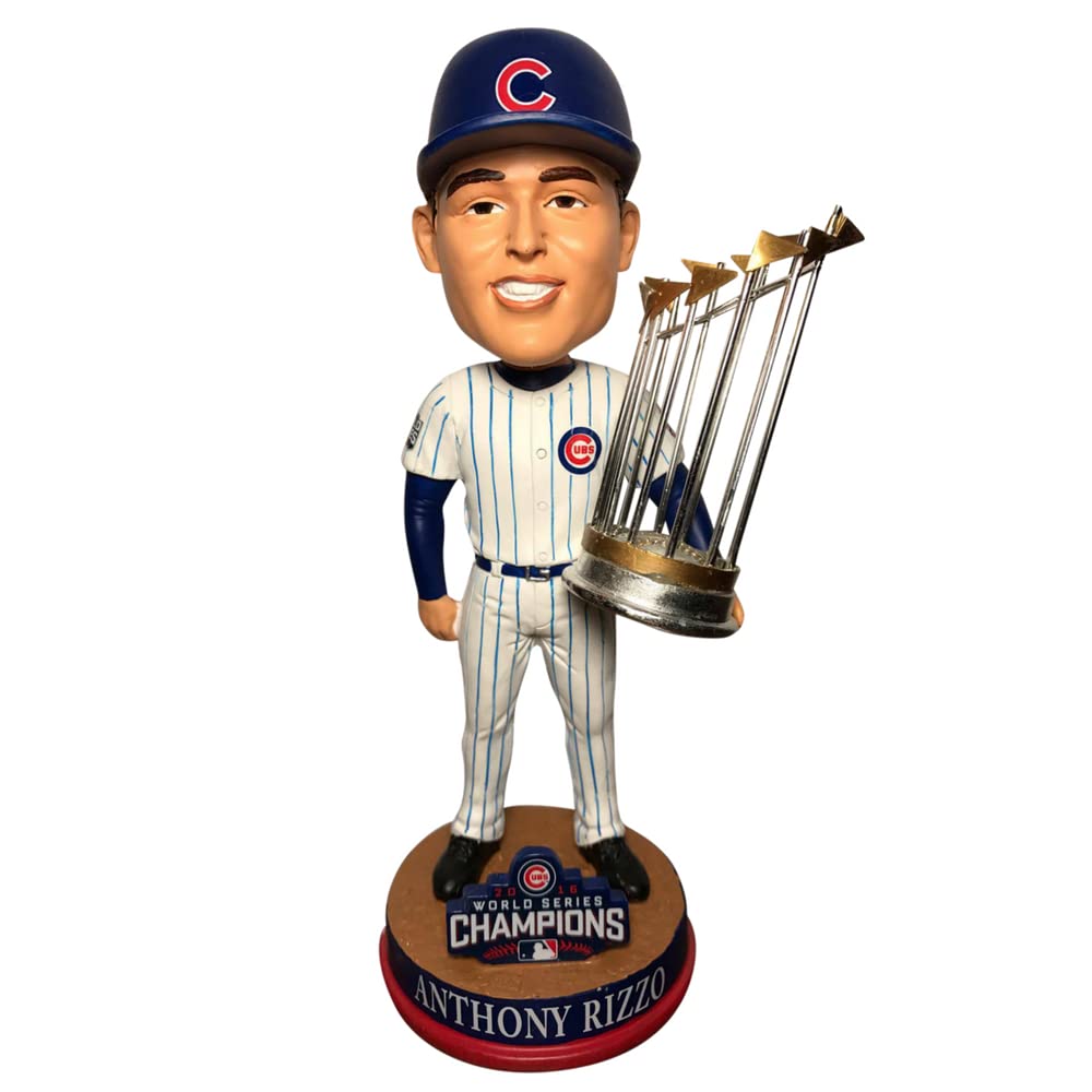 Anthony Rizzo 2016 Chicago Cubs World Series Champions Bobblehead - MLB Collectible for Fans, Home Decor, and Sports Memorabilia Display
