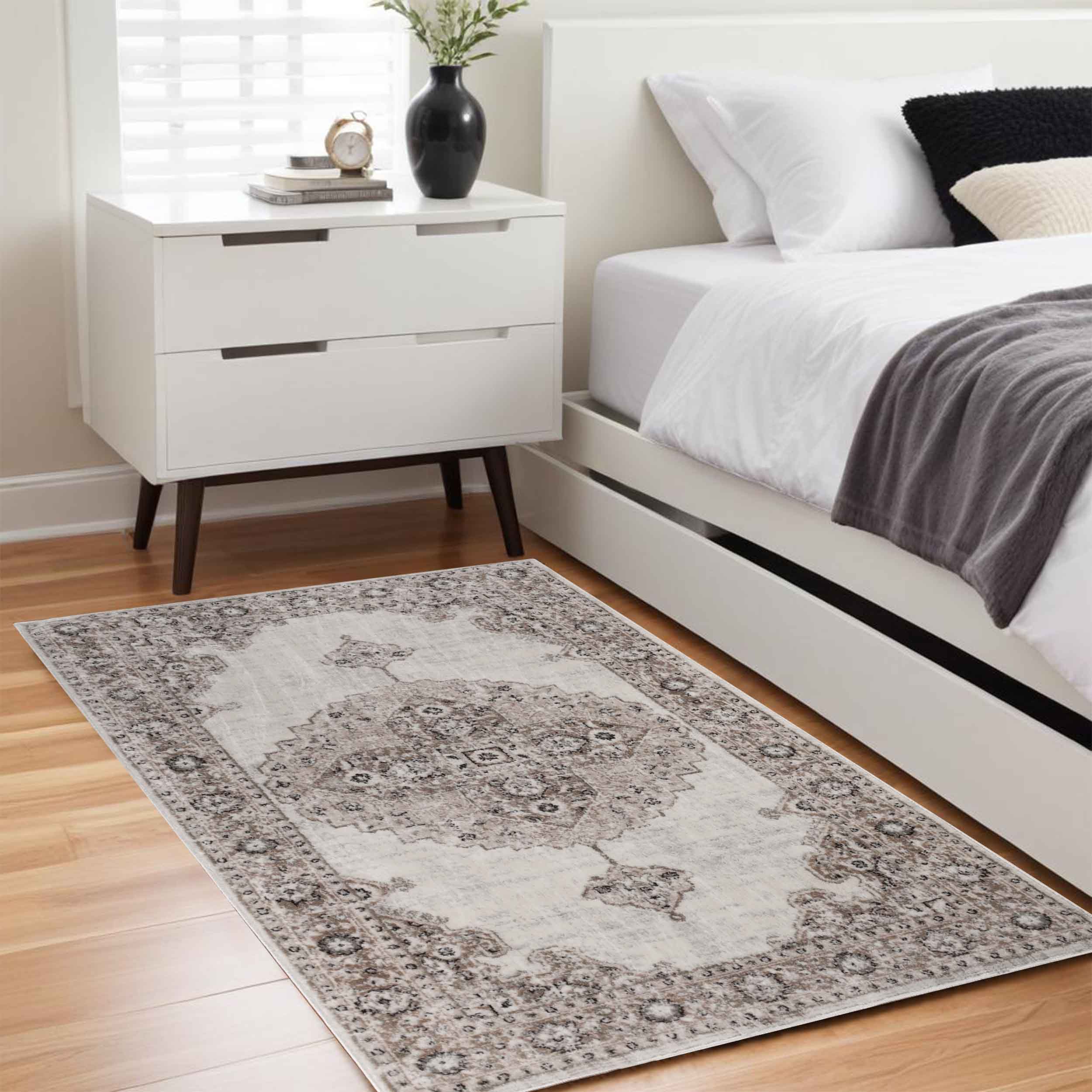 Euphemia Distressed Abstract Eclectic Modern Indoor Area Rug or Runner - Soft Bohemian Style Carpet for Living Room, Bedroom, Office Decor