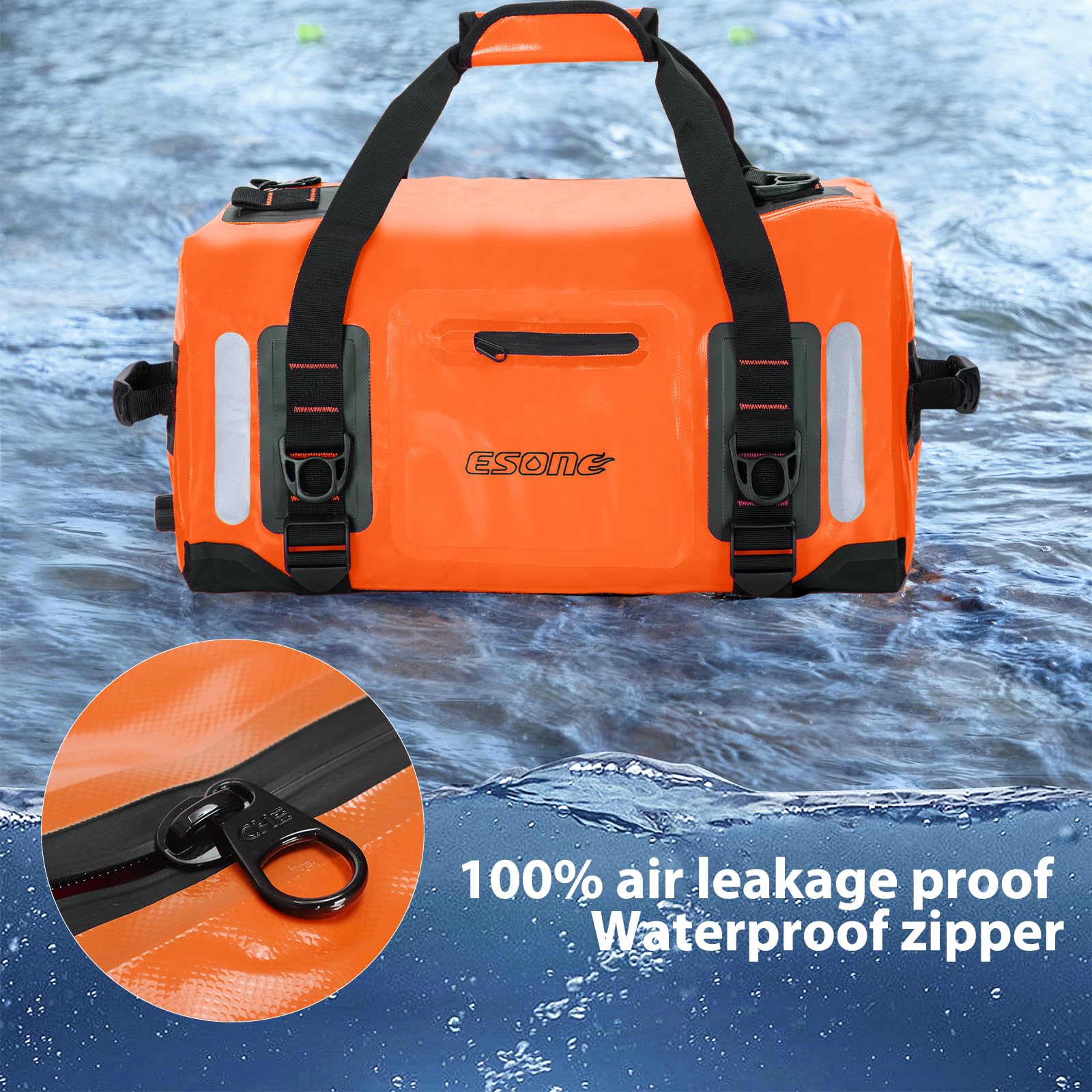 ESONE 90L Waterproof Dry Bag Backpack for Men & Women - Lightweight & Durable for Kayaking, Boating, Camping, Paddle Boarding, Surfing, Hiking & Travel Adventures