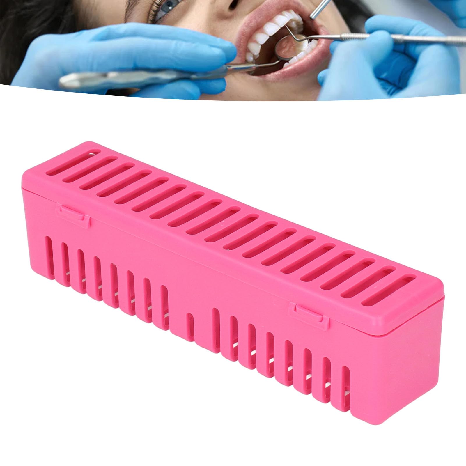 Plastic Storage Container - Durable Instrument Box for Cleaning & Organizing Tools (Pink) | Perfect for Medical, Dental, Beauty & Craft Supplies Organization