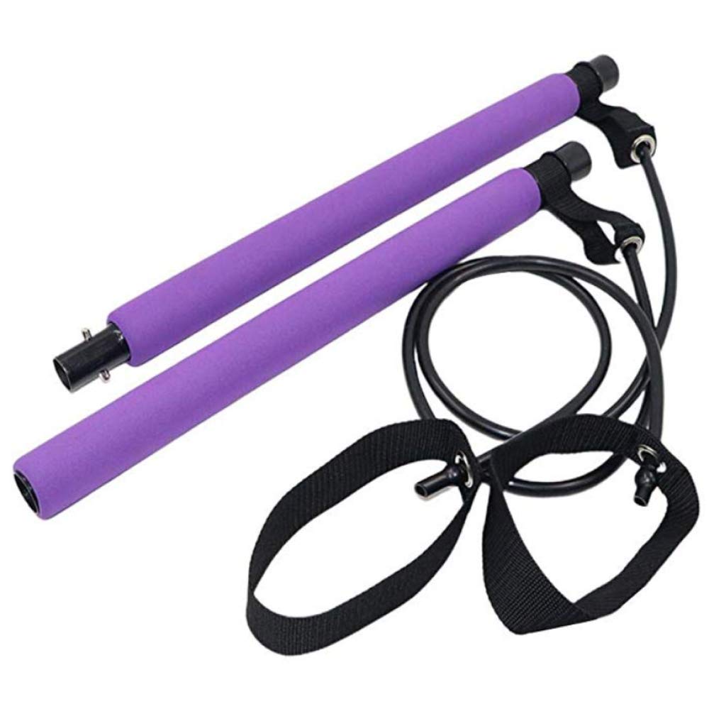 HUOQILIN Yoga Pilates Kit with Resistance Bands - Multifunctional Pilates Bar for Waist Exercise, Chest Expansion & Arm Strength Training - Perfect for Home Gym, Yoga Studio & Fitness Enthusiasts
