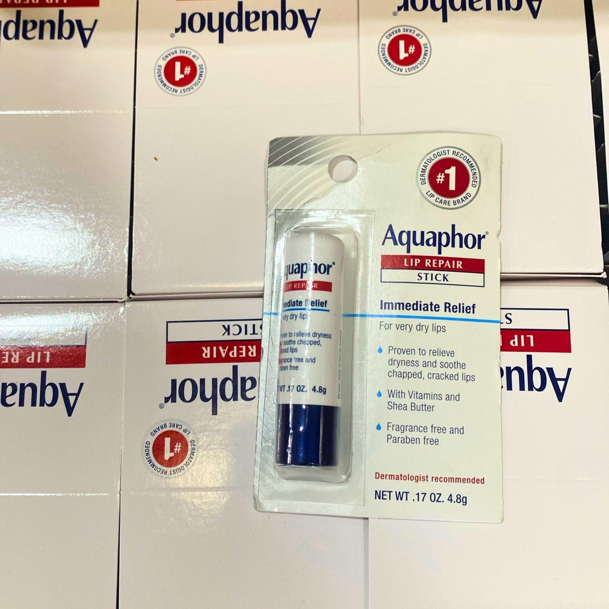 Aquaphor Lip Repair Stick - Immediate Relief for Very Dry & Chapped Lips - 17oz (48 Pack) - Perfect for Winter Care, Travel & Daily Hydration