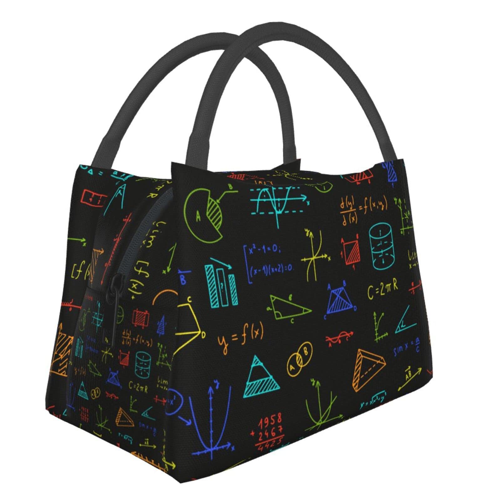 Insulated Lunch Bag for Math Teachers - Portable Tote Bento Box with Oxford Cloth, Perfect Gift for Women, Men & Kids - Great for School, Office & Picnics