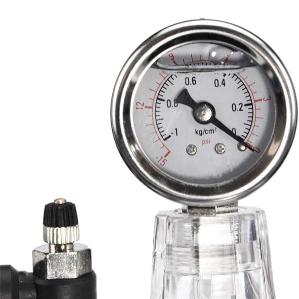 Lab Vacuum Desiccator - Polycarbonate Vacuum Dryer Jar with Pressure Gauge & 150mm Double Valve | Scientific Research Equipment for Vacuum Drying & Storage | Ideal for Laboratory Experiments, Chemical Sample Preservation & Moisture-Sensitive Material Handling