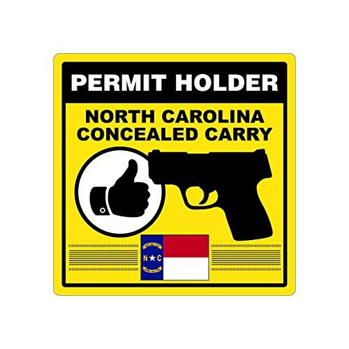 North Carolina Concealed Carry Permit Holder Magnetic Vinyl Car Magnet Bumper Sticker - 2A Approved for Vehicles, Trucks & SUVs - Perfect for Gun Rights Supporters & Second Amendment Advocates