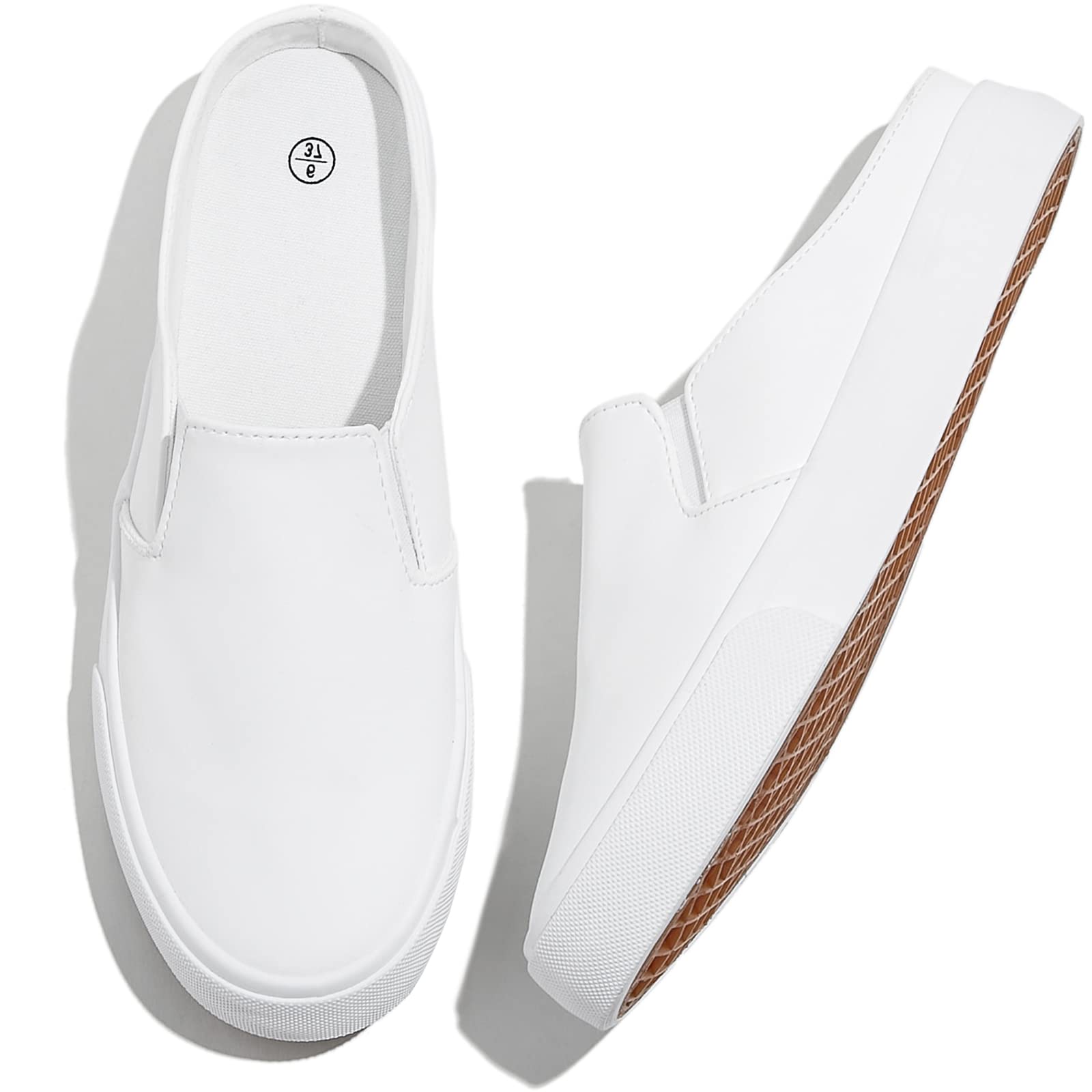 Adokoo Women's Slip-On Mules - Comfortable Casual Flat Shoes with Water-Resistant Sole for Walking, Shopping & Travel | Breathable Lightweight Loafers for Everyday Wear