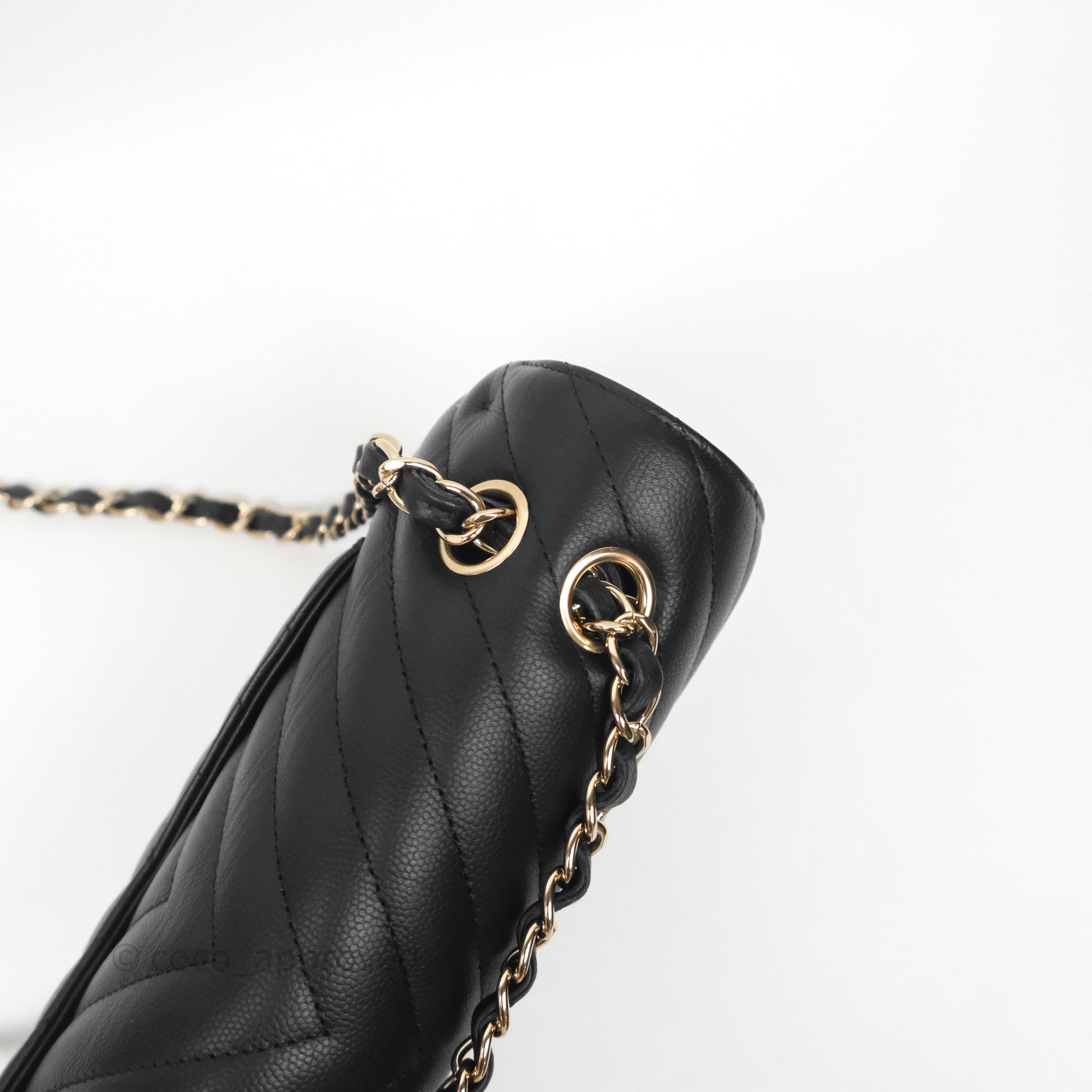 Chanel Classic Medium Flap Bag Chevron Black Caviar Leather with Gold Hardware - Luxury Designer Handbag for Women, Perfect for Work, Evening Events & Special Occasions