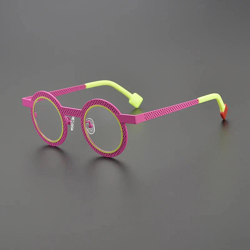 Ultralight Titanium Eyeglass Frames - Round Rene Glasses for Men & Women - Lightweight Durable Titanium Frame for Reading, Driving & Everyday Use