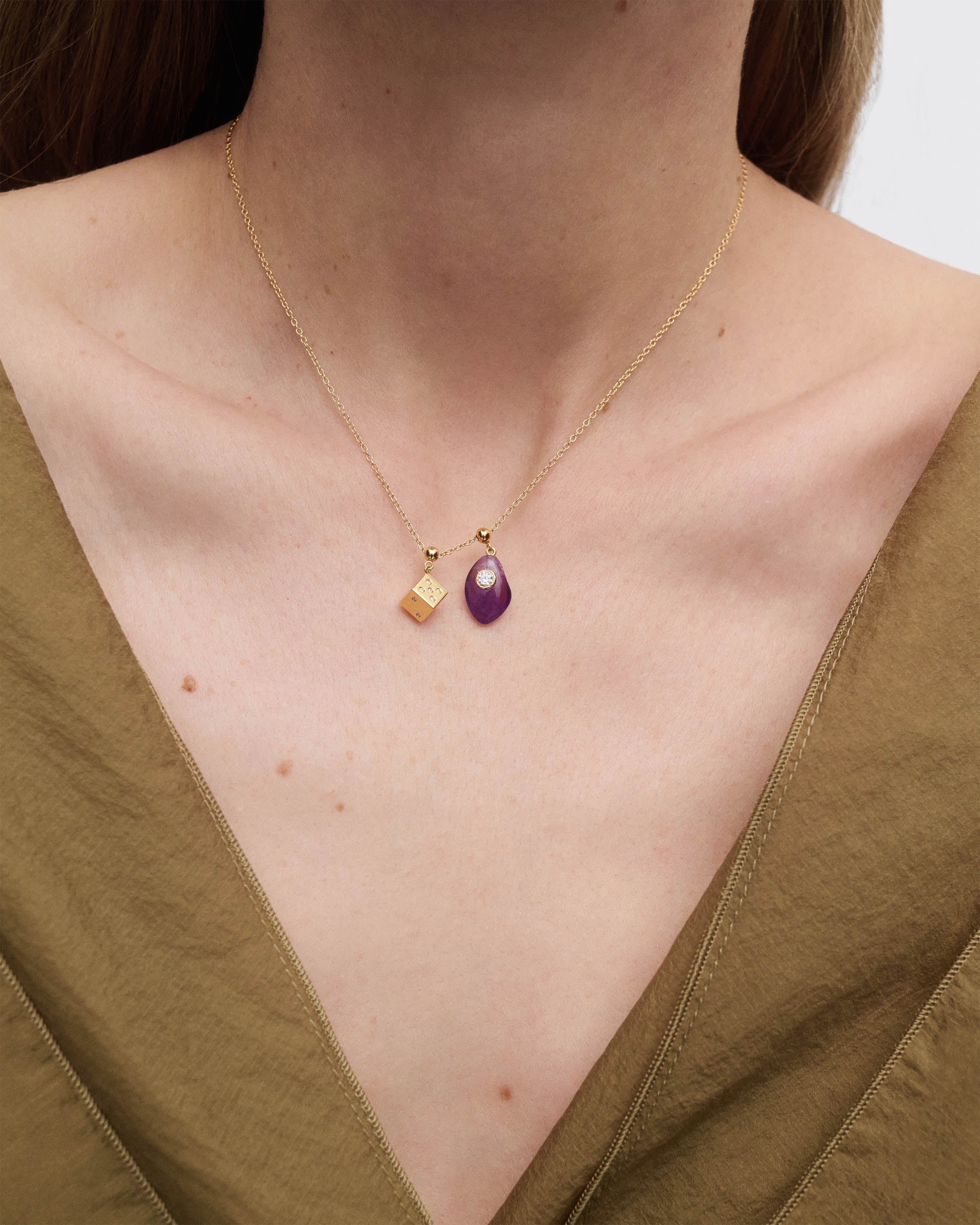 Natural Amethyst Charm for Balance & Harmony – Perfect for Meditation, Yoga, and Spiritual Healing Jewelry