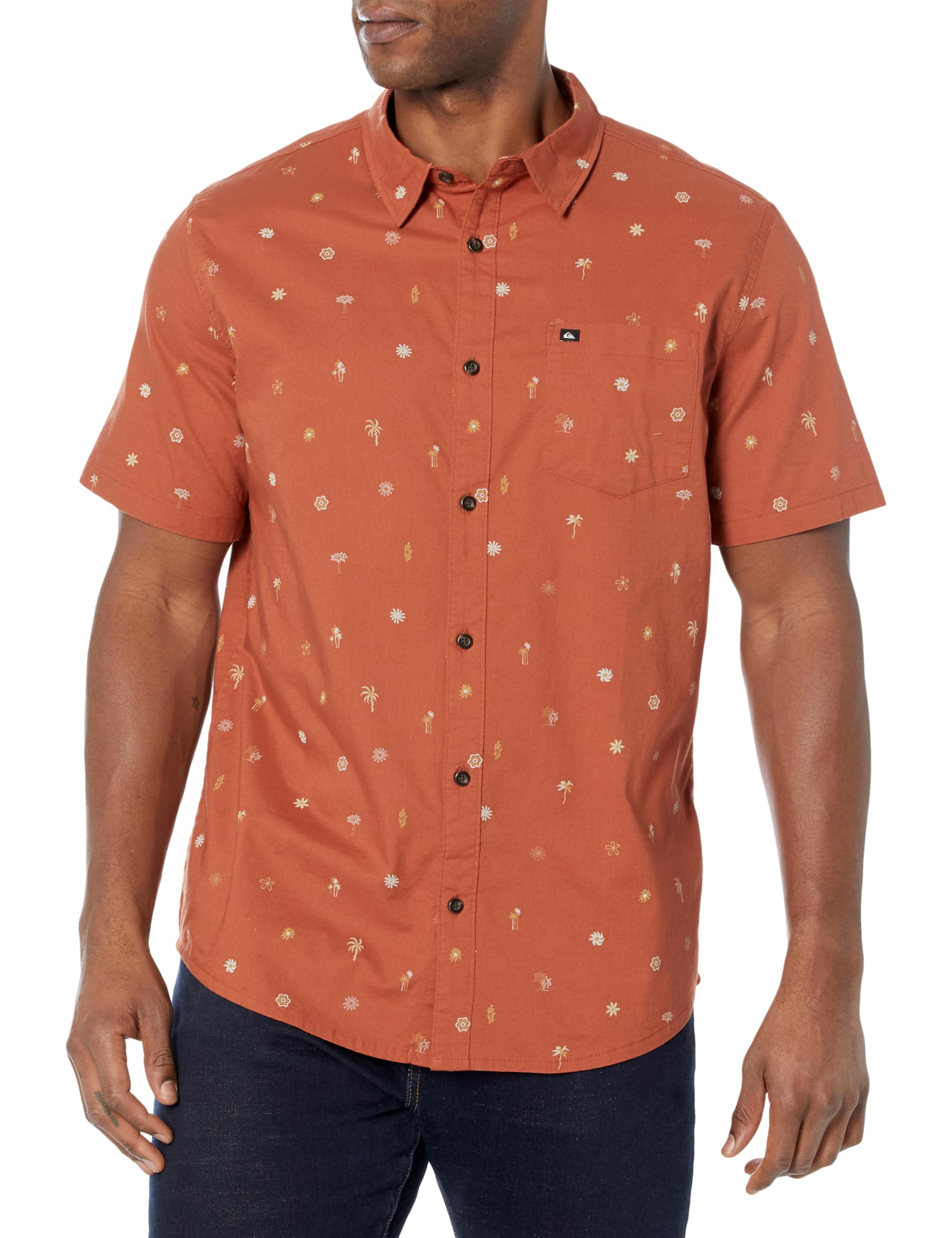 Men's Stylish Heat Wave Button Up Woven Shirt - Breathable Summer Casual Top for Outdoor Activities & Office Wear