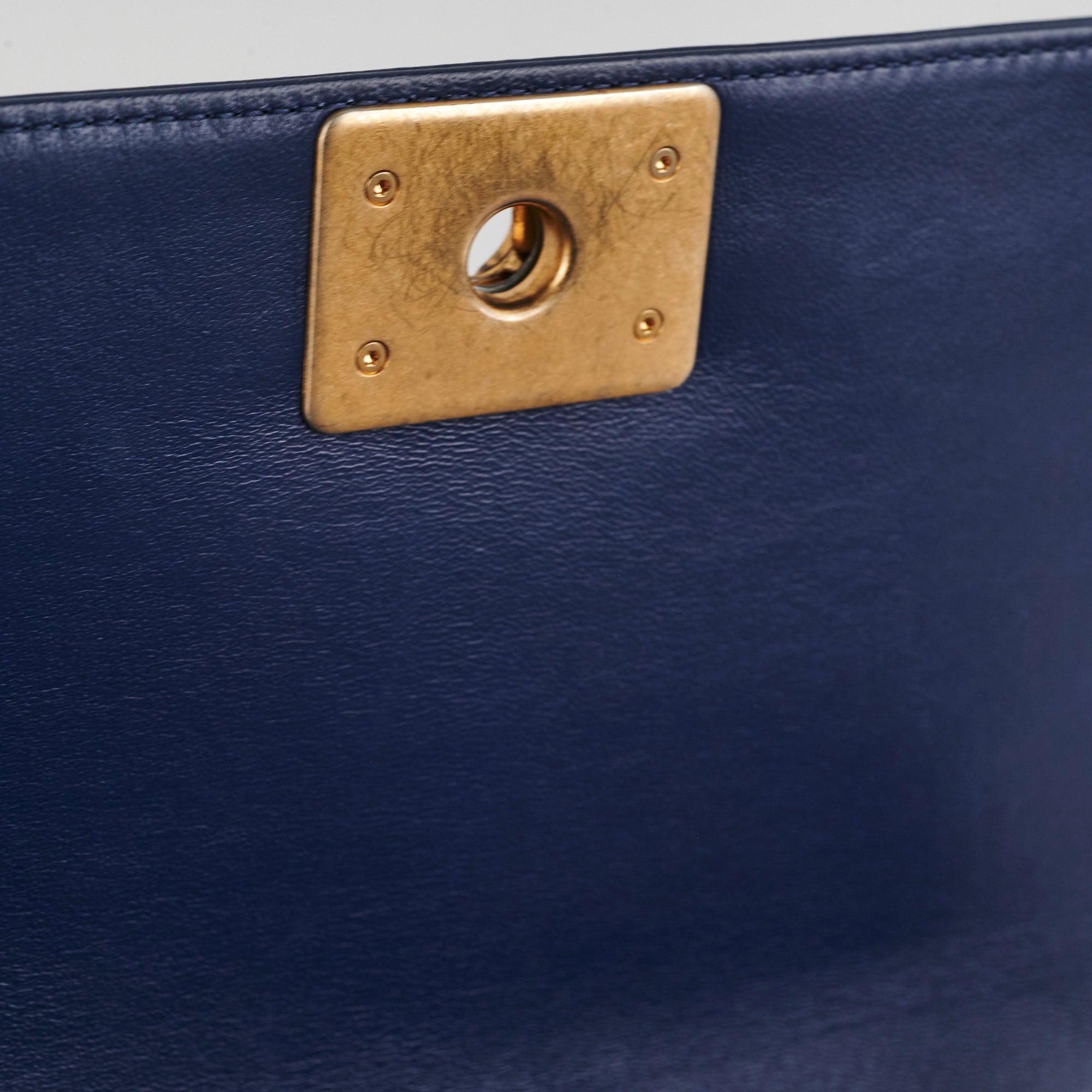 Chanel Old Medium Boy Bag in Blue - Luxury Quilted Leather Crossbody Bag for Women | Perfect for Date Night, Parties & Special Occasions
