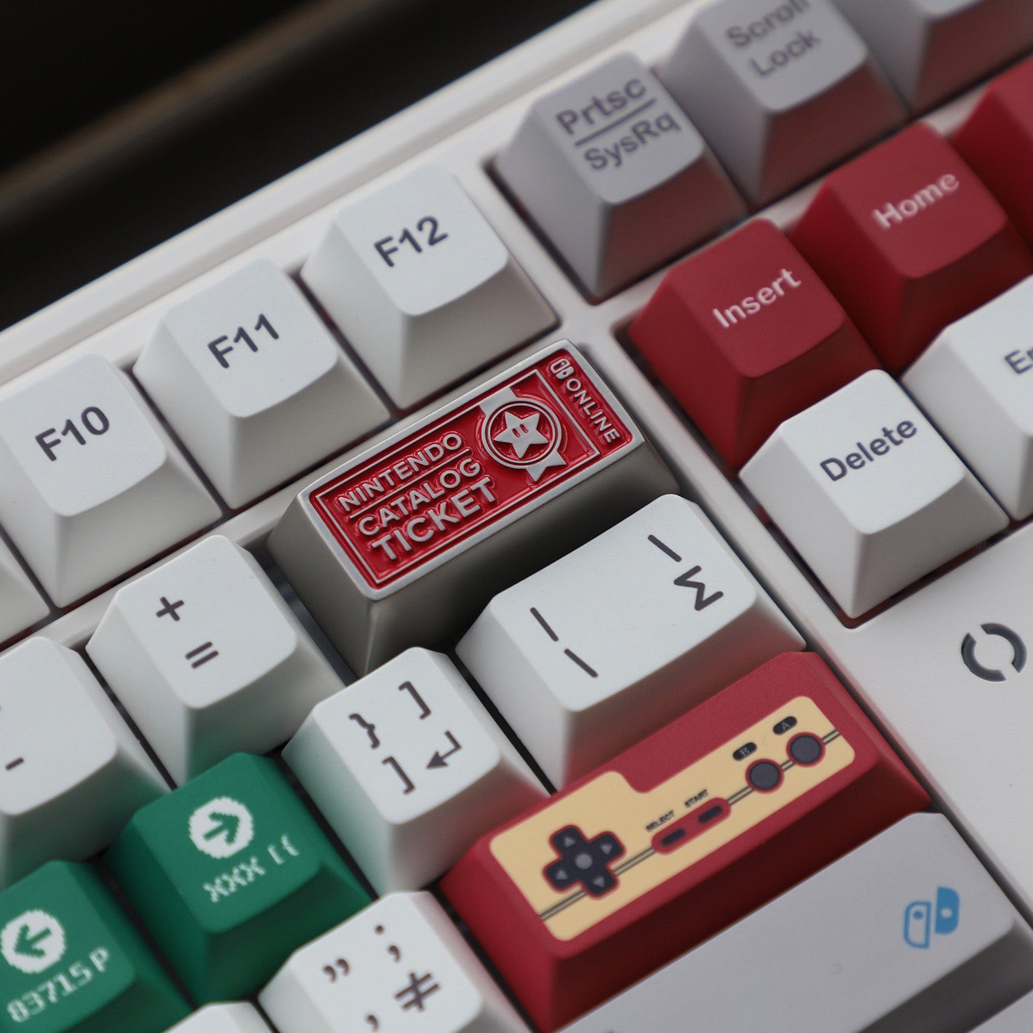 Custom NS Game Theme 2U Backspace Key - Durable Metal Personalized Keycaps for Mechanical Keyboards - Perfect for Gaming, Typing & Streamer Setups