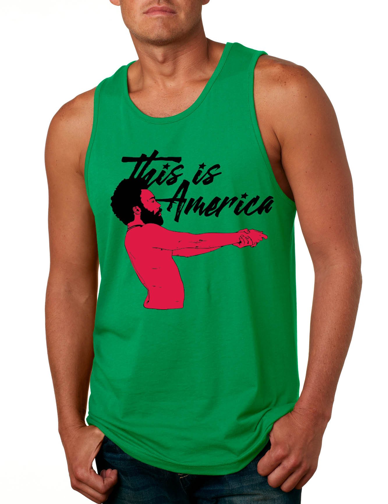 ALLNTRENDS Men's Sleeveless Tank Top - Patriotic American Flag Graphic Tee for Summer | Trendy Casual Workout Shirt for Gym, Running & Outdoor Activities
